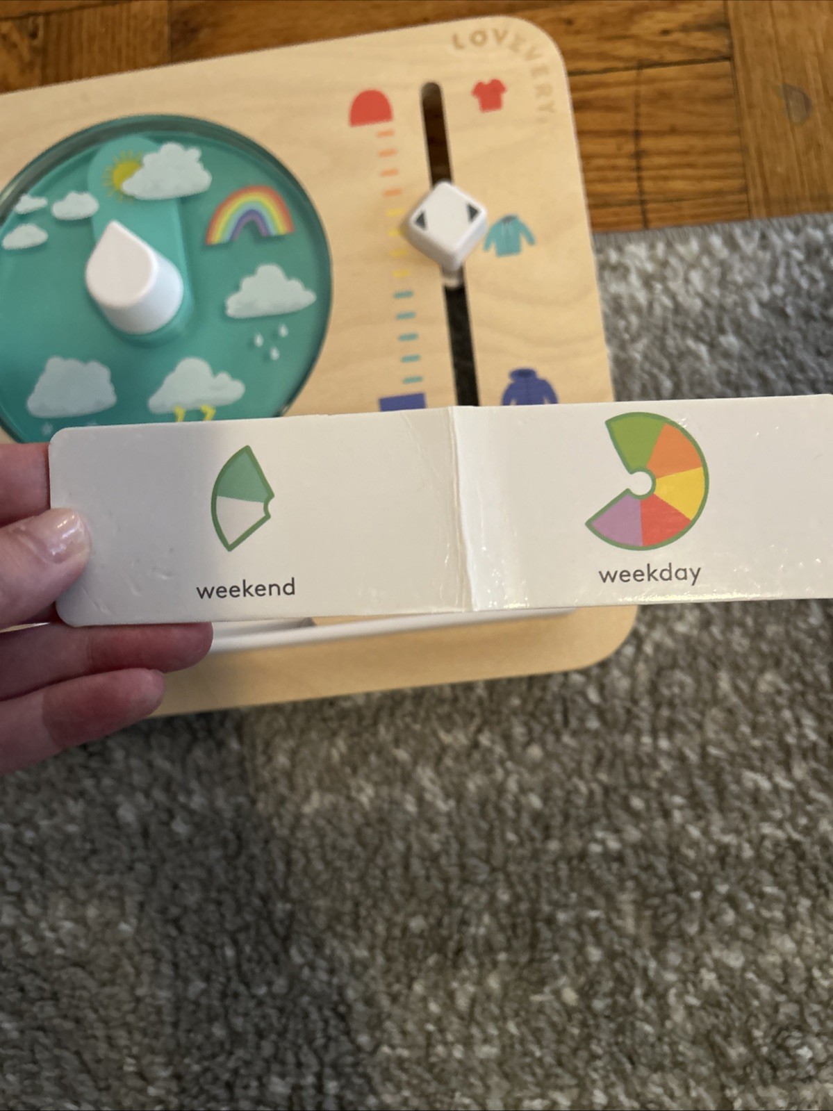 Lovevery Weather Board Montessori Toy Daily Calendar Learning Board