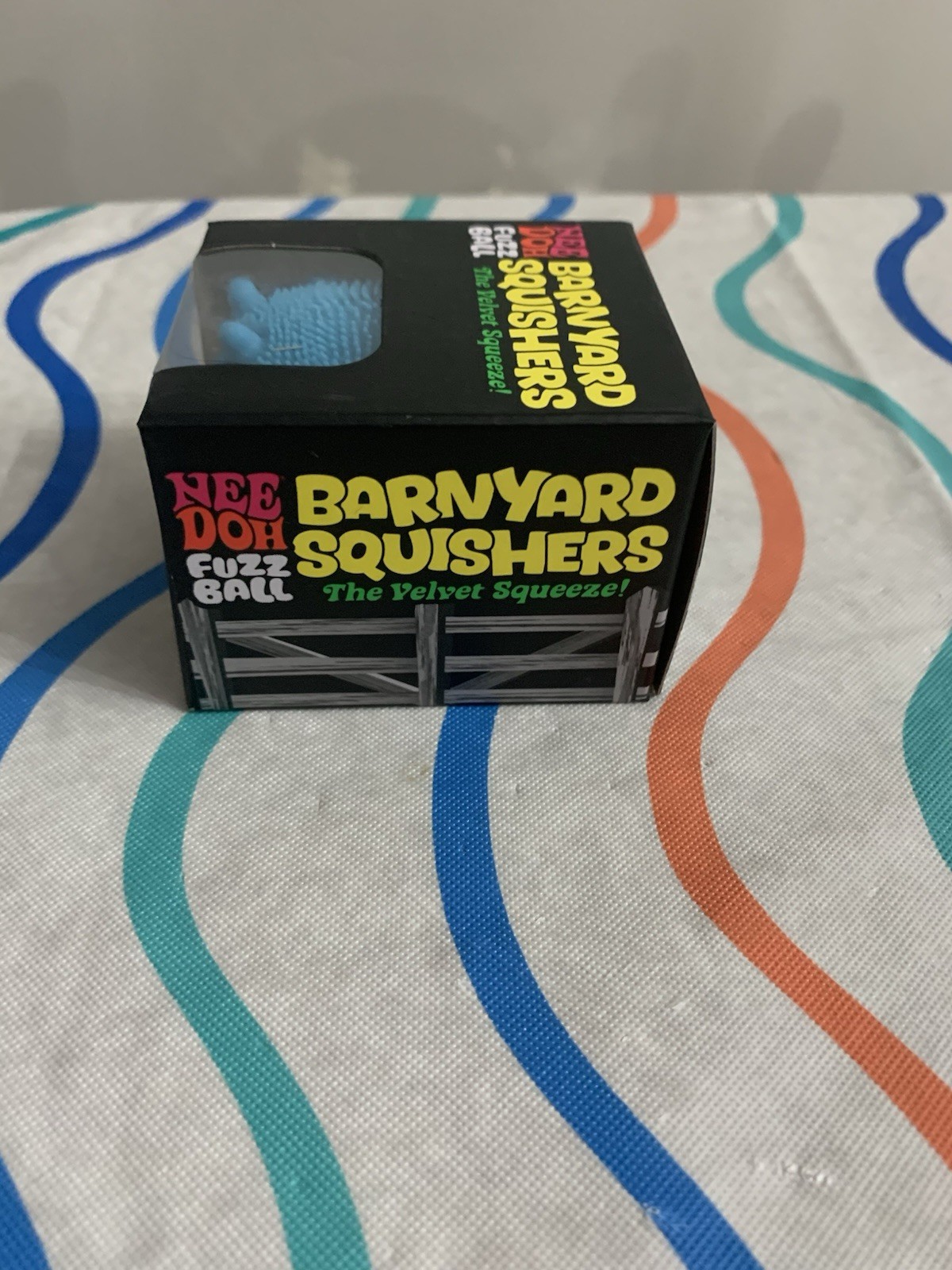 100% Authentic Schylling Blue Goat Needoh FuzzBall Barnyard Squisher