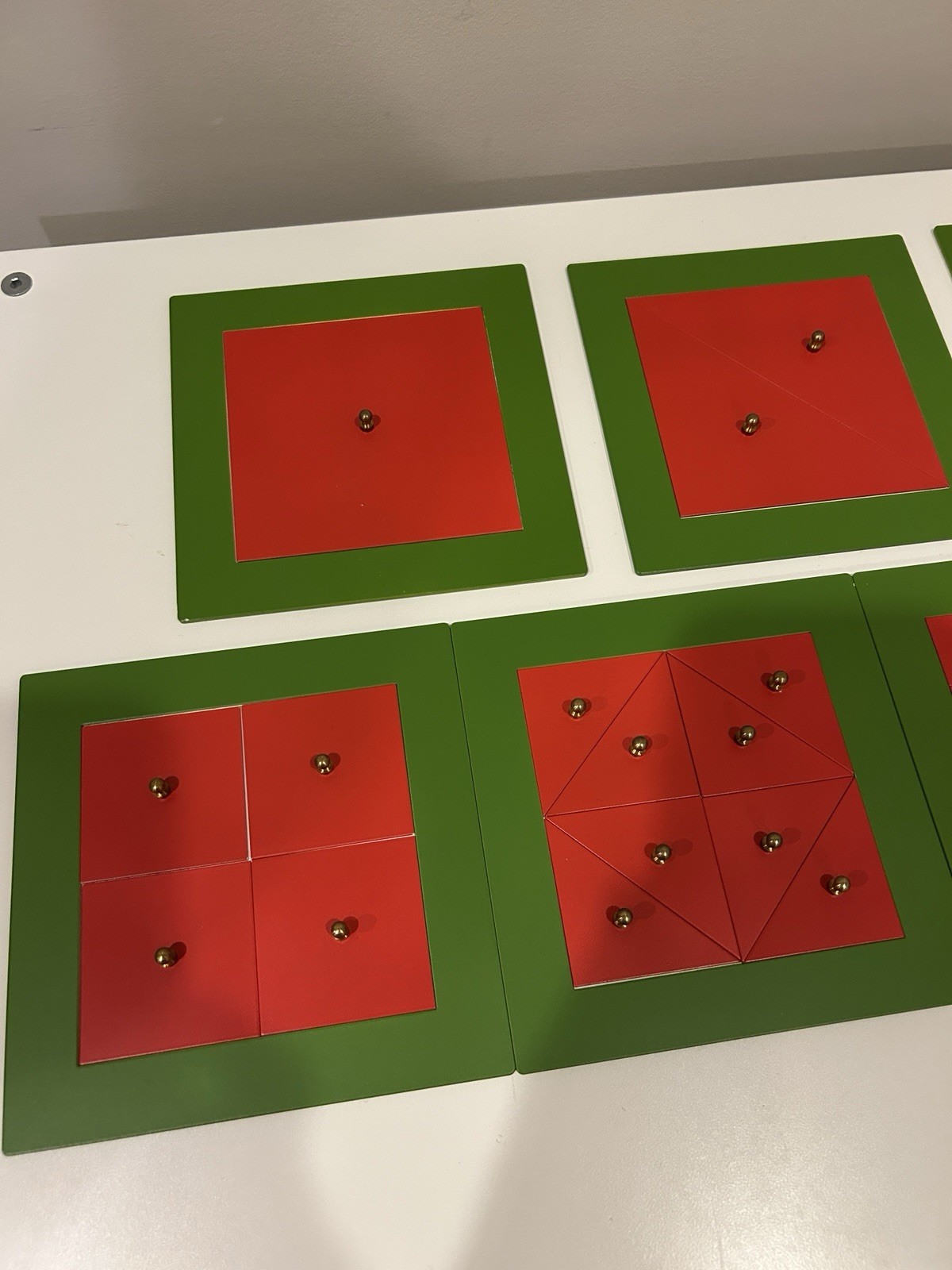Montessori Metal Squares Elementary Math Fractions Geometry Figures