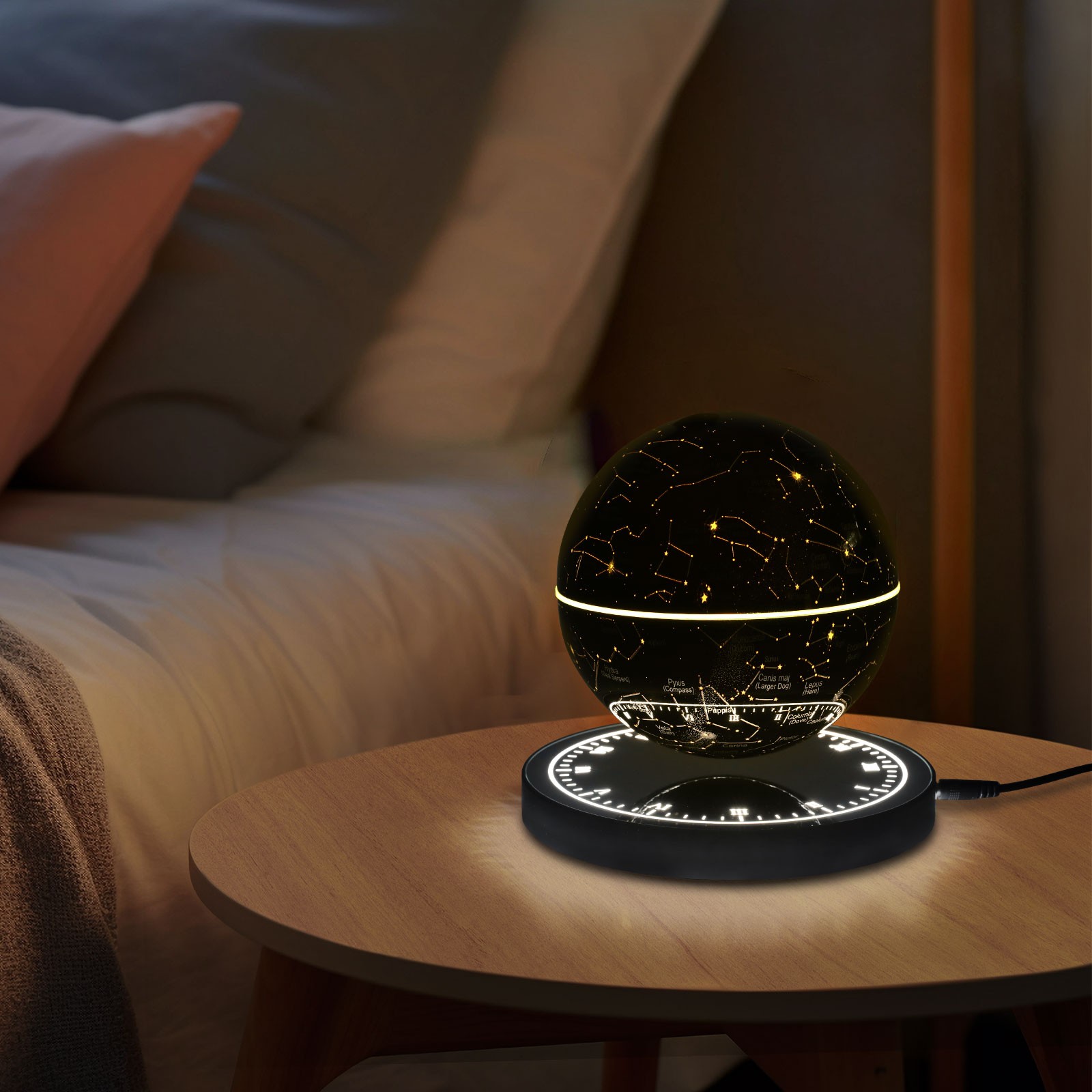 Magnetic Levitating Globe with LED Floating Globe Auto-Rotating Globe with Base