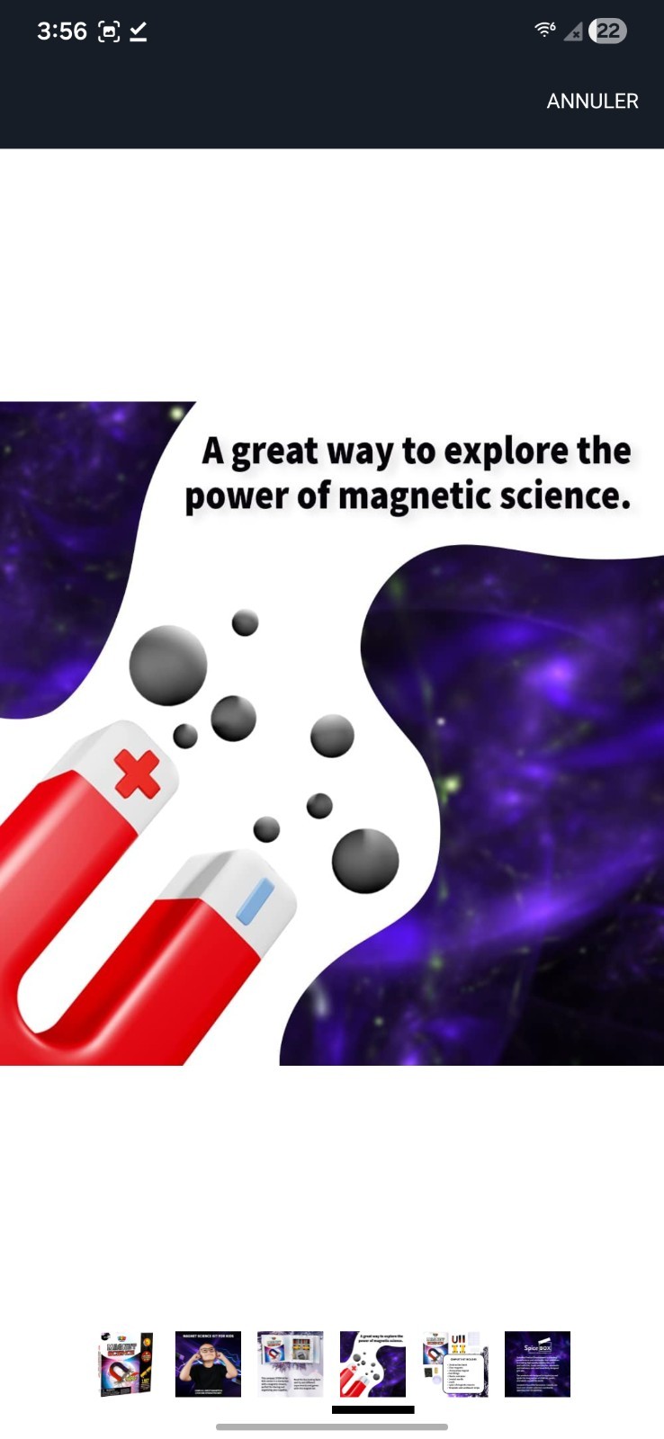 SpiceBox Magnet Science Kit Ages 8+ Bar Magnets, Horseshoe Magnet, Iron Filings