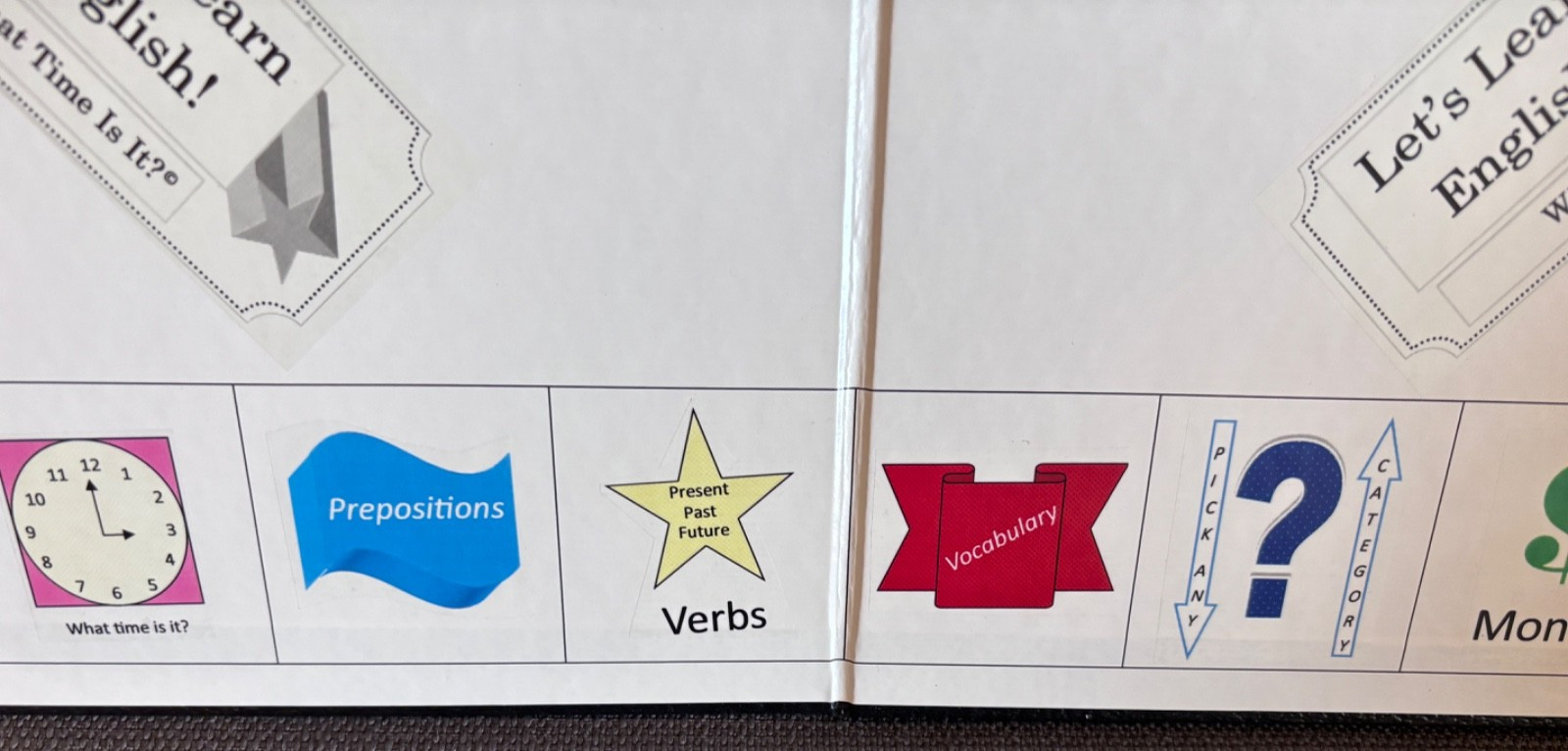 Let’s Learn English Board Game ESL Educational Board Game Fun Grammar-Teach