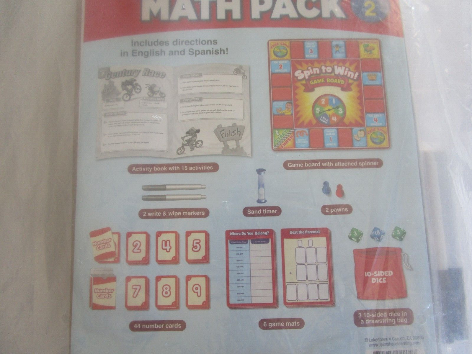 Lakeshore Family Engagement Math Packs. GRADE 2, MATH PACK, NEW