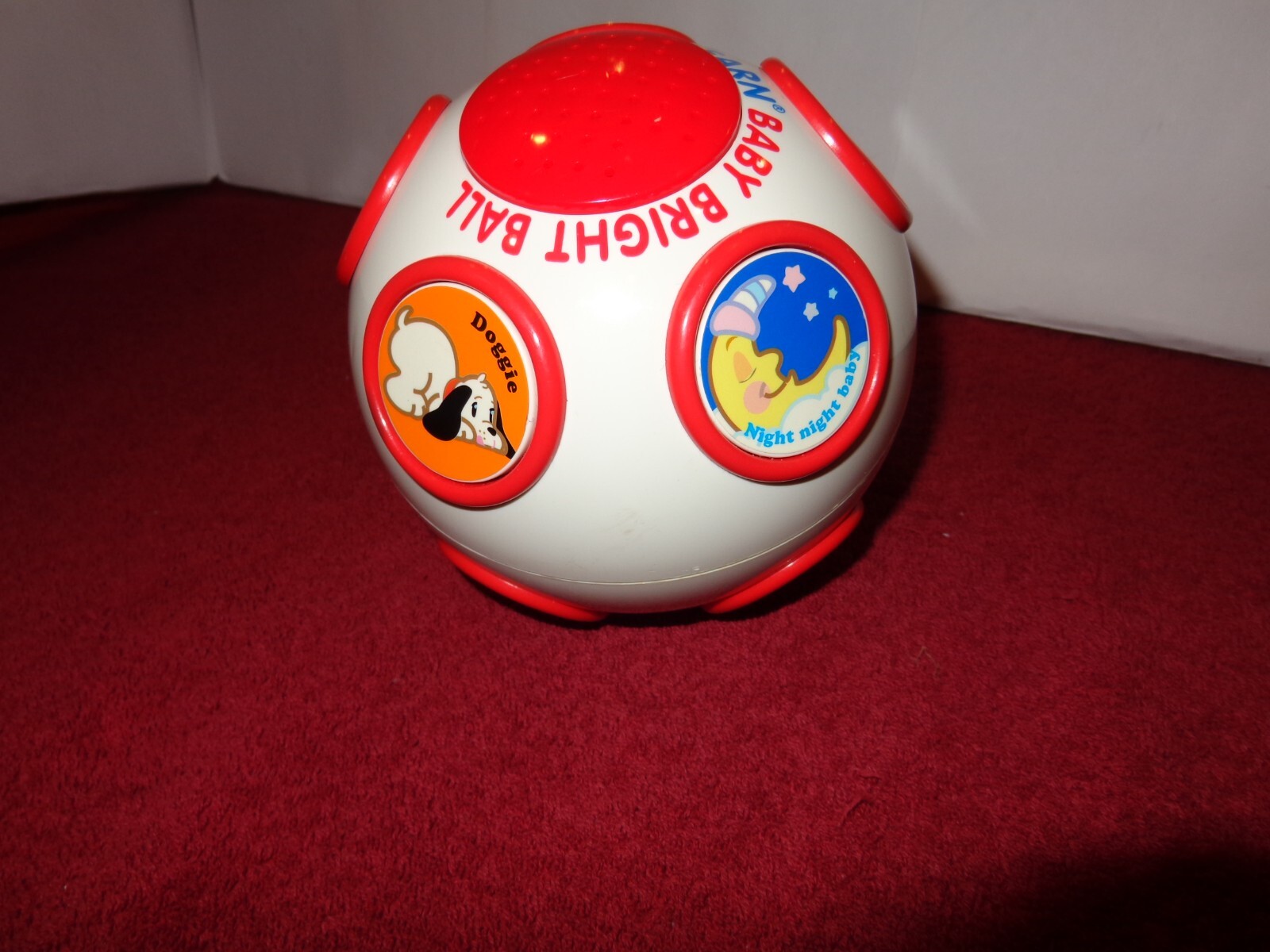6 in TALK & LEARN BABY BRIGHT BALL -FUN TOY GOOD WORKING CONDITION TESTED – L224