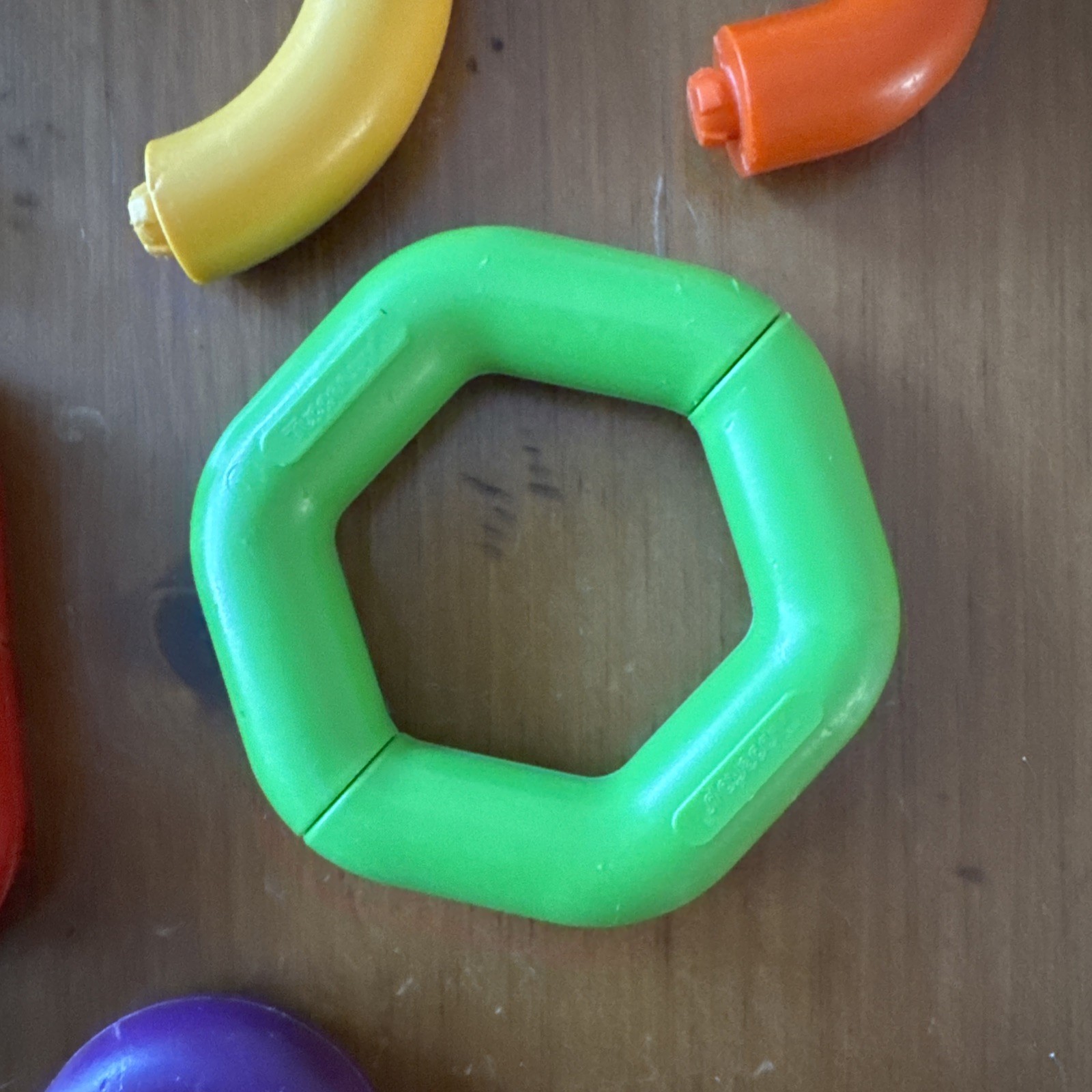 Vintage TUPPERWARE Tuppertoys LINK A LOT Links Shapes Linking Toy Chain Partial