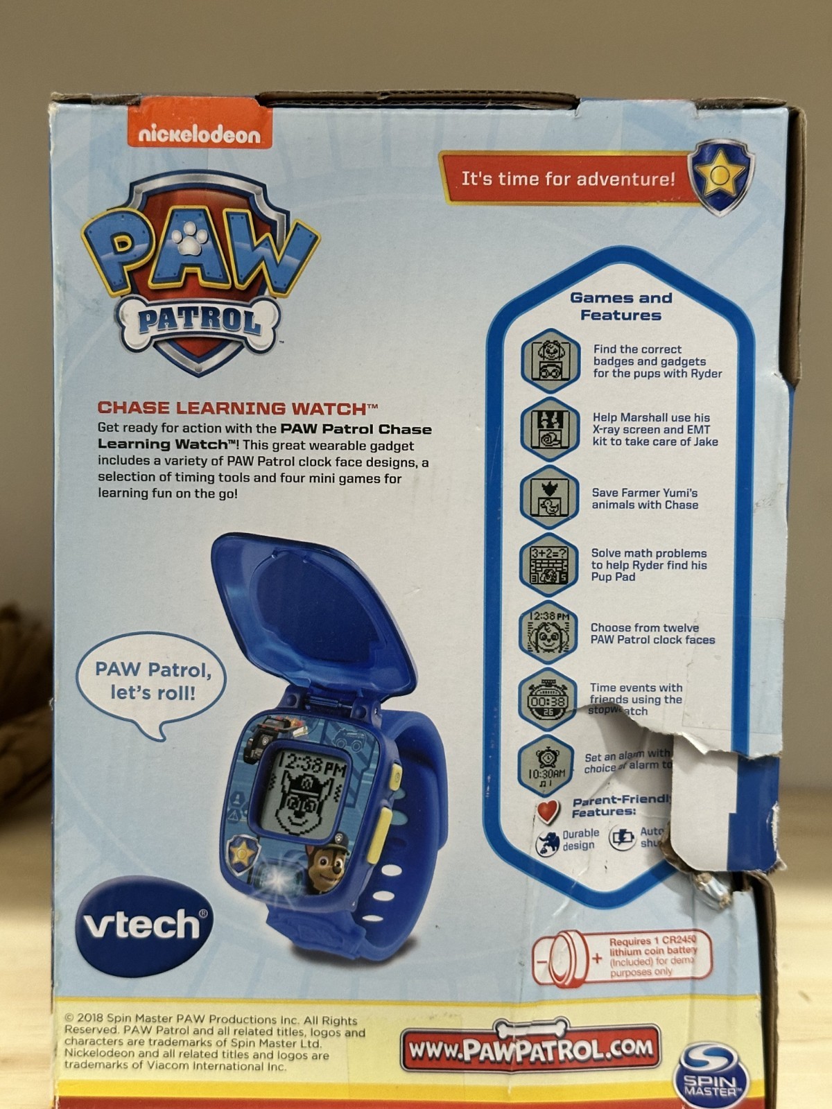 PAW Patrol Dog CHASE Vtech DAMAGED PACKAGE