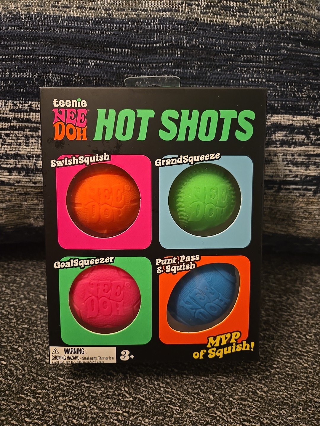 AUTHENTIC Needoh Teenie Hot Shots 4-Pack Set of 4 – Swish Grand Goal Punt BALLS