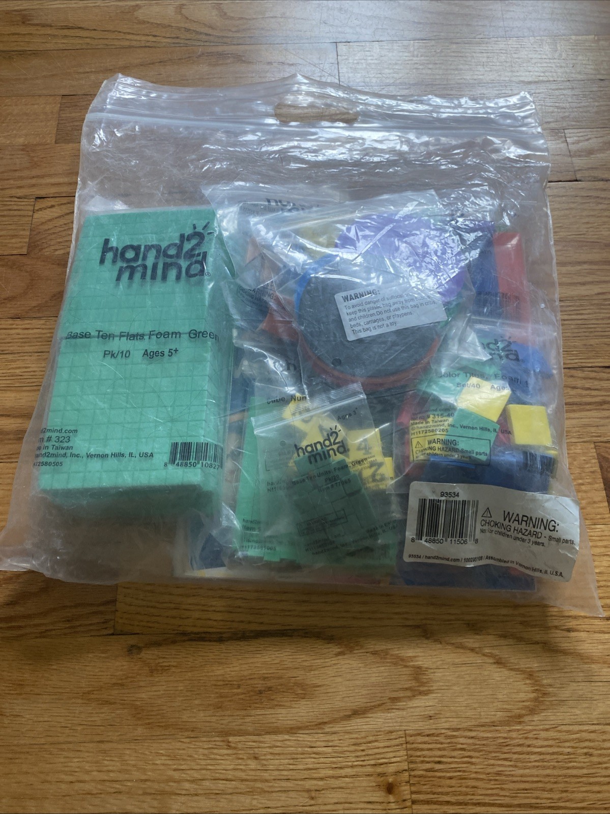 Hand 2 Mind Hands-on Standards Grade 4 Math Blocks Foam Brick Complete hand2mind