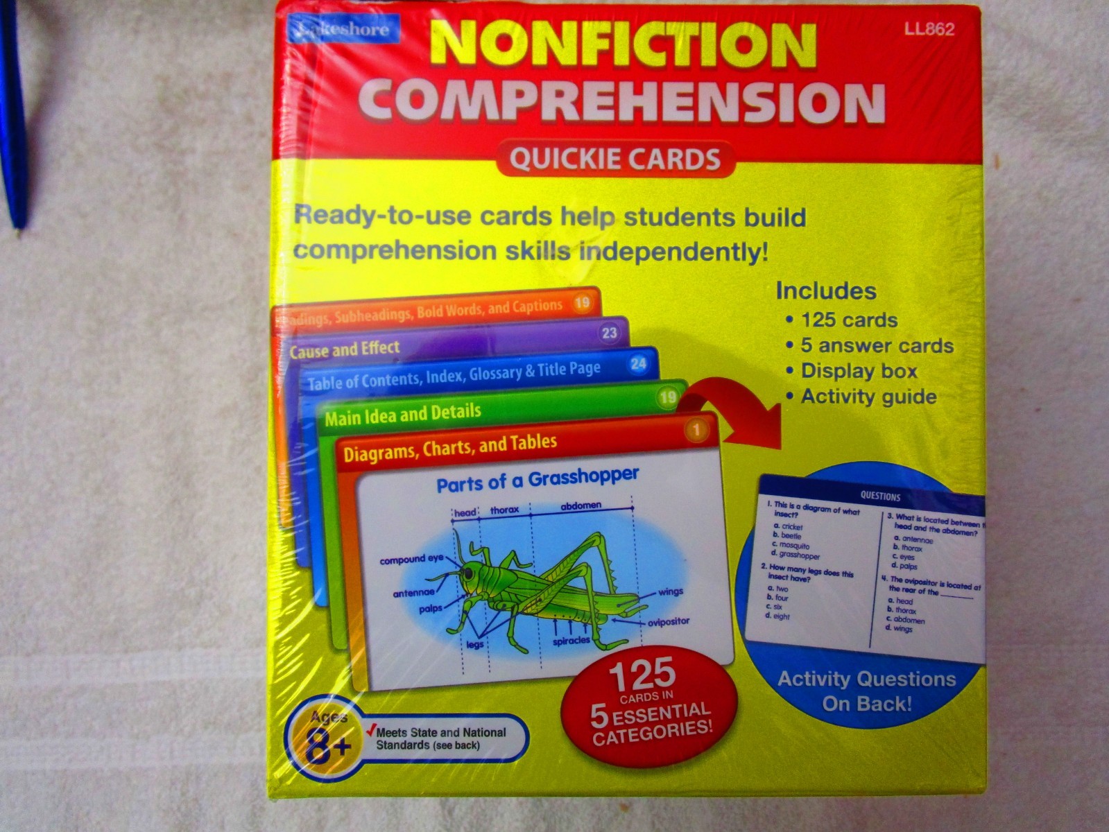Lakeshore Nonfiction Comprehension Quickie Cards #LL862