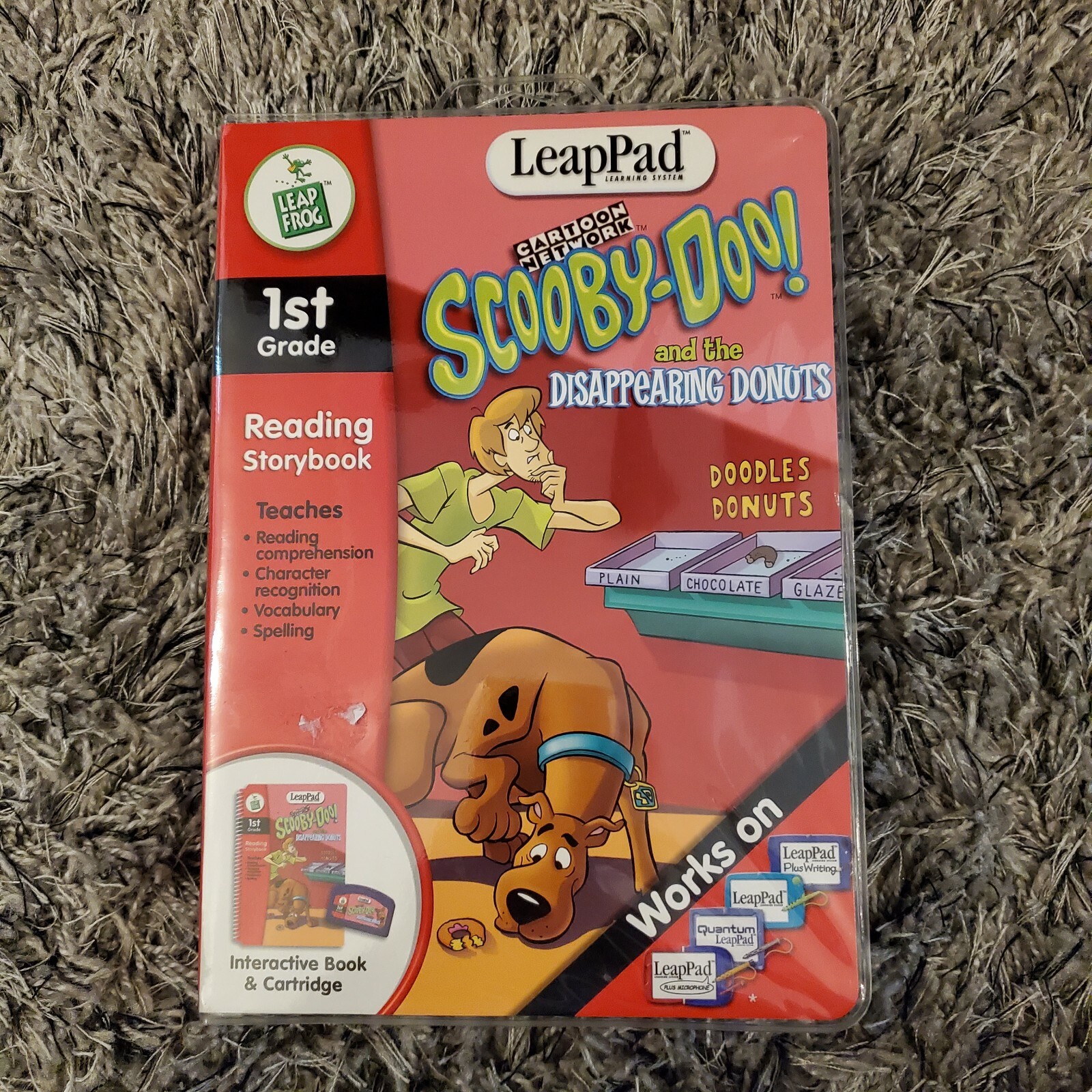 NIP LeapFrog LeapPad Book & Cartridge Scooby Doo & Donuts Interactive Sealed Pkg