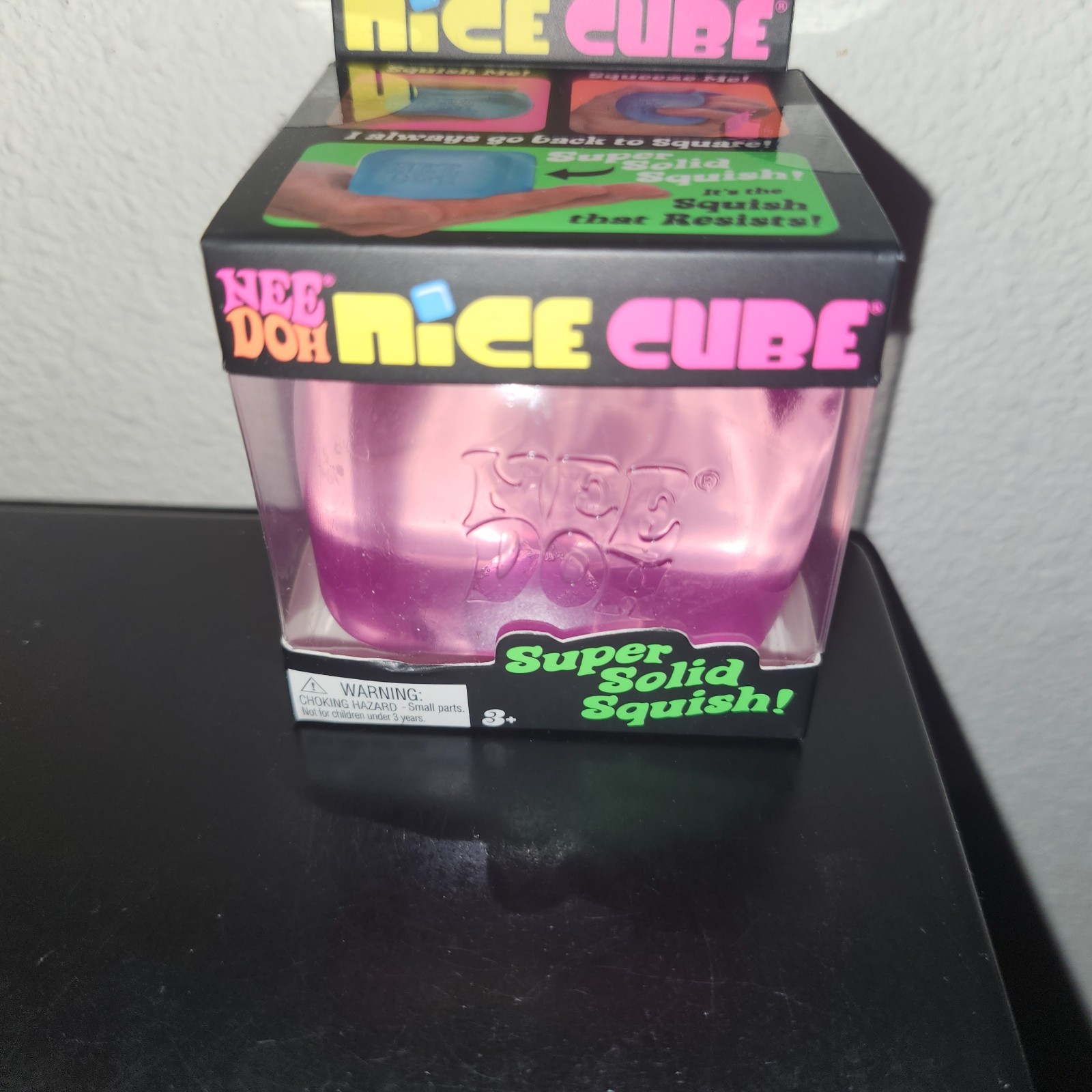 Schylling NeeDoh Nice Cube Super Solid Squish Purple Toy, FAST SHIPPING!