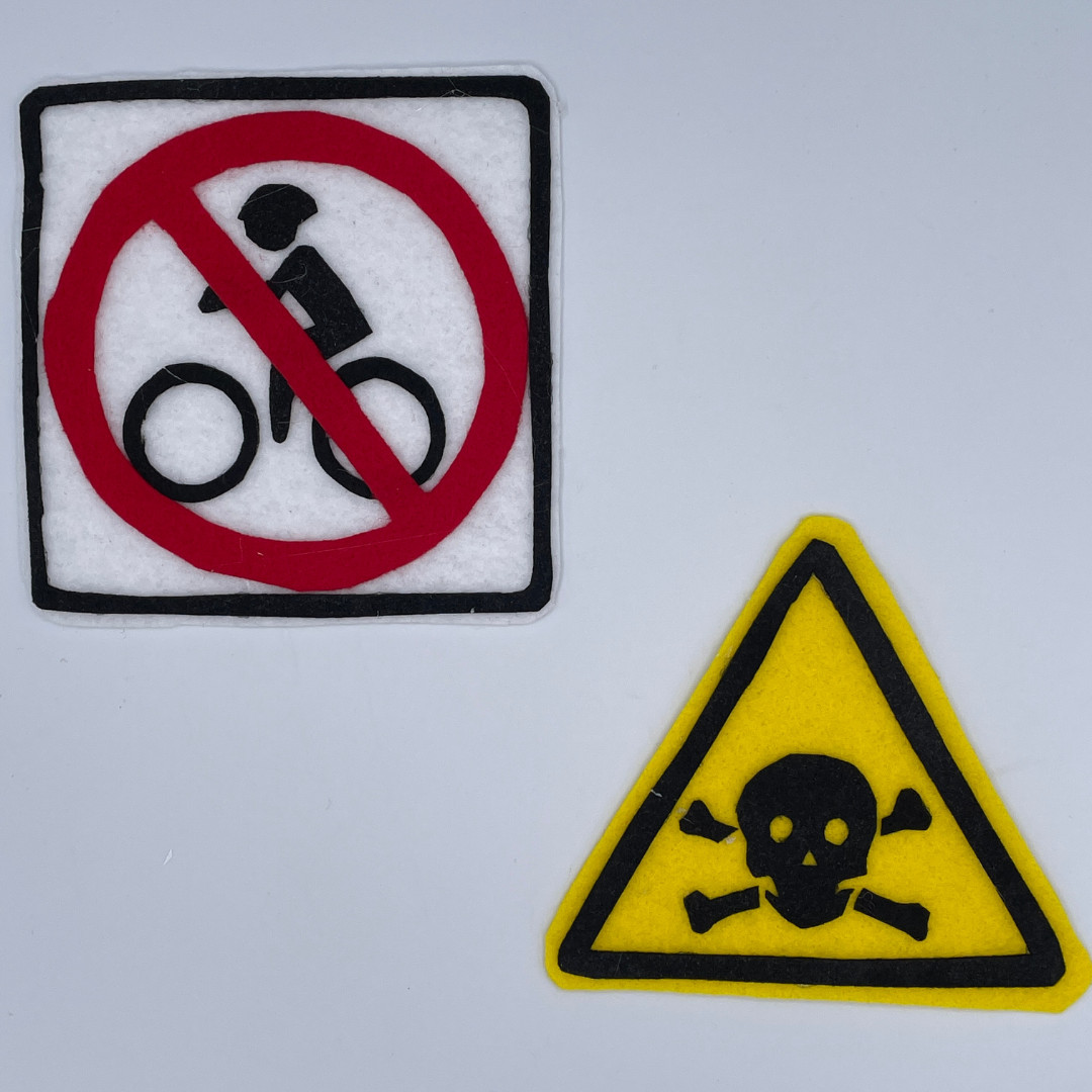 Safety Sign Set for Felt Story Sample Set for Felt /Flannel Board Play w/ Rhyme