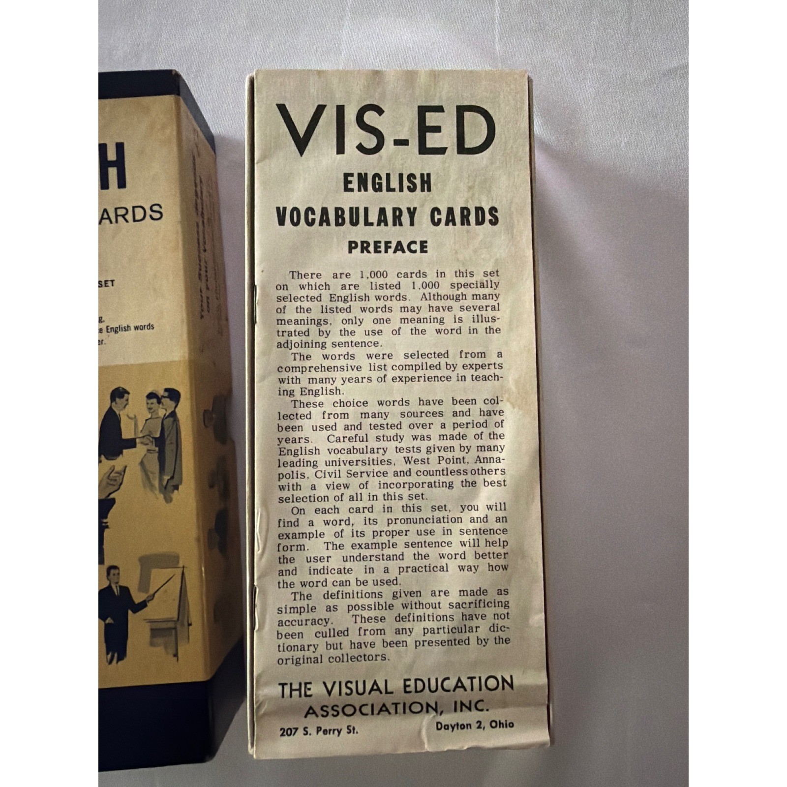 Vis-Ed English Vocabulary Cards Unisex OS Tan Fair Vintage 1000 Card Set