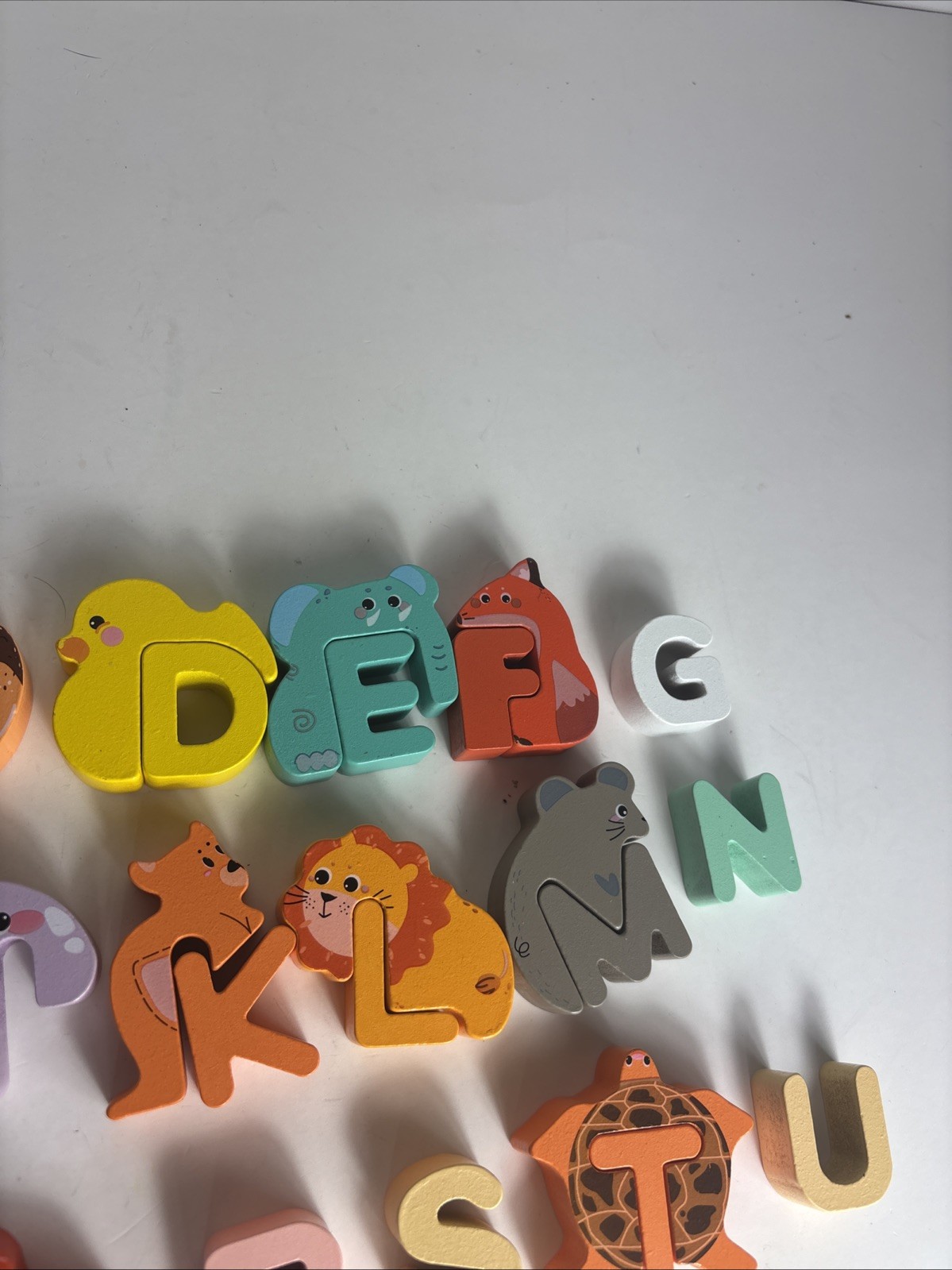 Animal Alphabet Puzzle Matching Game – Wooden Alphabet Learning Toy Read