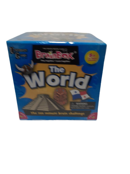 University Games BrainBox Trivia Game THE WORLD Edition, New, Ages 8+