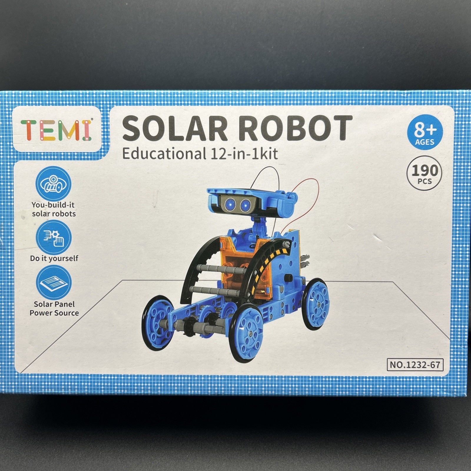 TEMI Solar Robot – 12 in 1 Kit – 190pcs – Ages 8+ – Sealed – Free Ship!