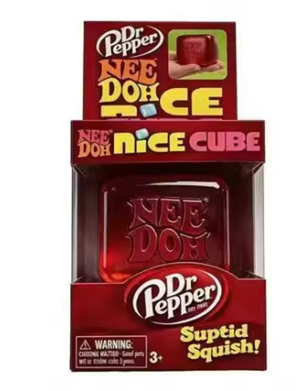 Schylling NeeDoh Nice Cube redE Sensory Squeeze Toy with Super Solid Squish