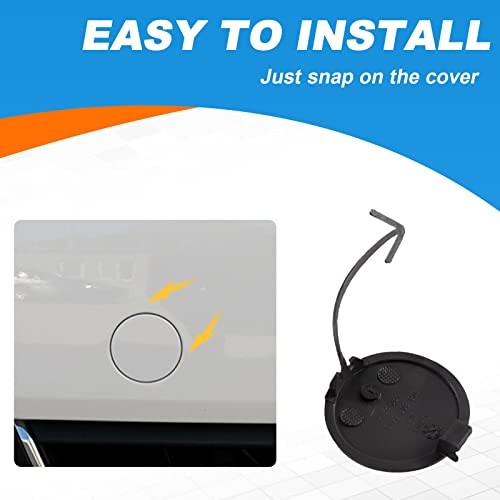 Front Bumper Tow Hook Cover Towing Eye Cap for Unpainted right passenger side