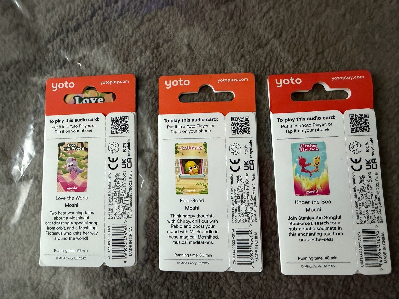 Yoto Feel Good, Under The Sea, Love The World Moshi 3 Pack Audiobook