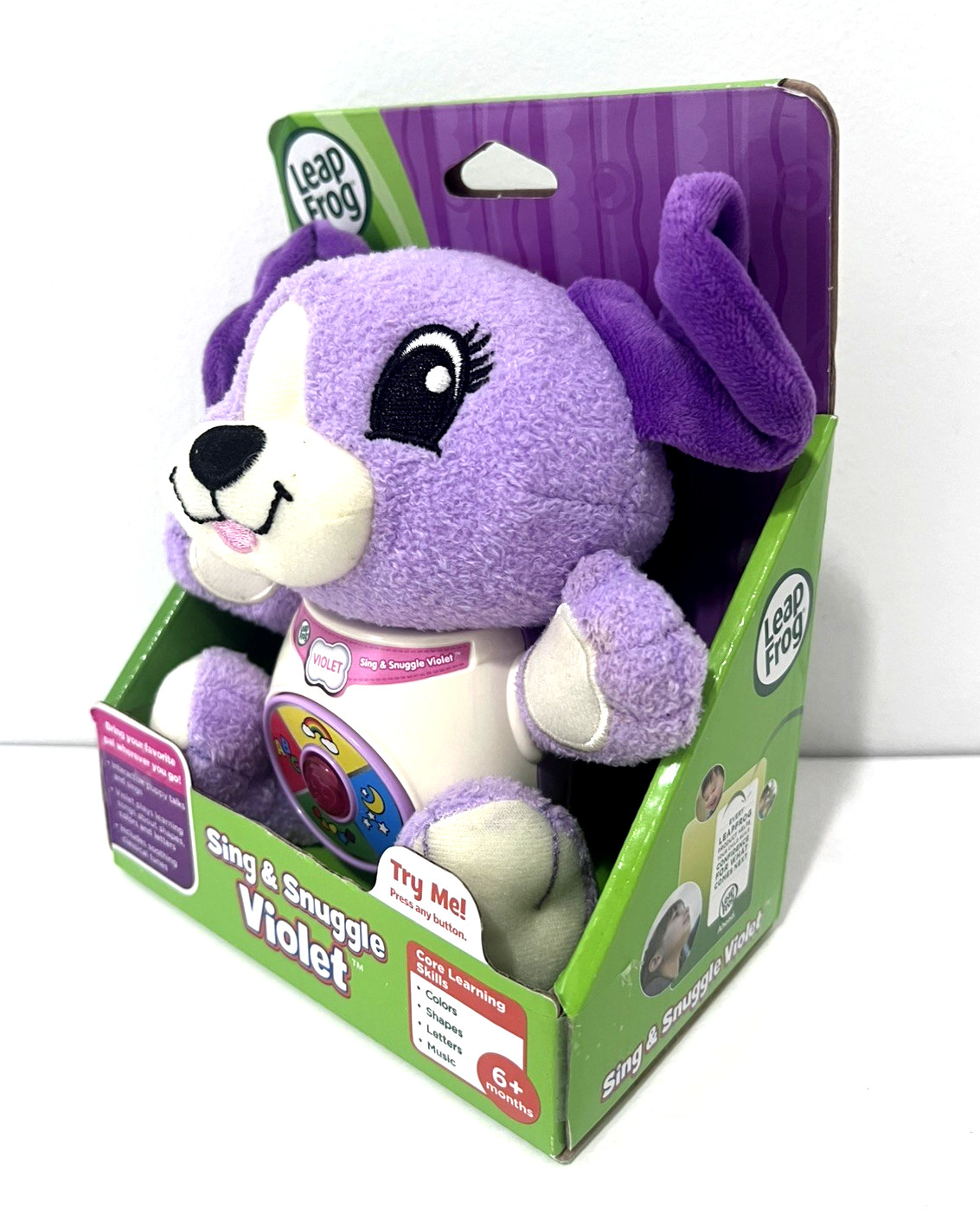 LEAP FROG SING & SNUGGLE VIOLET INTERACTIVE PLUSH PUPPY DOG LEARNING TOY NEW!!