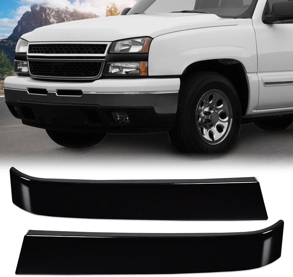 03-07 Chevy Silverado 1500 2500 3500 Grille Trim Set Left Right Pair Black