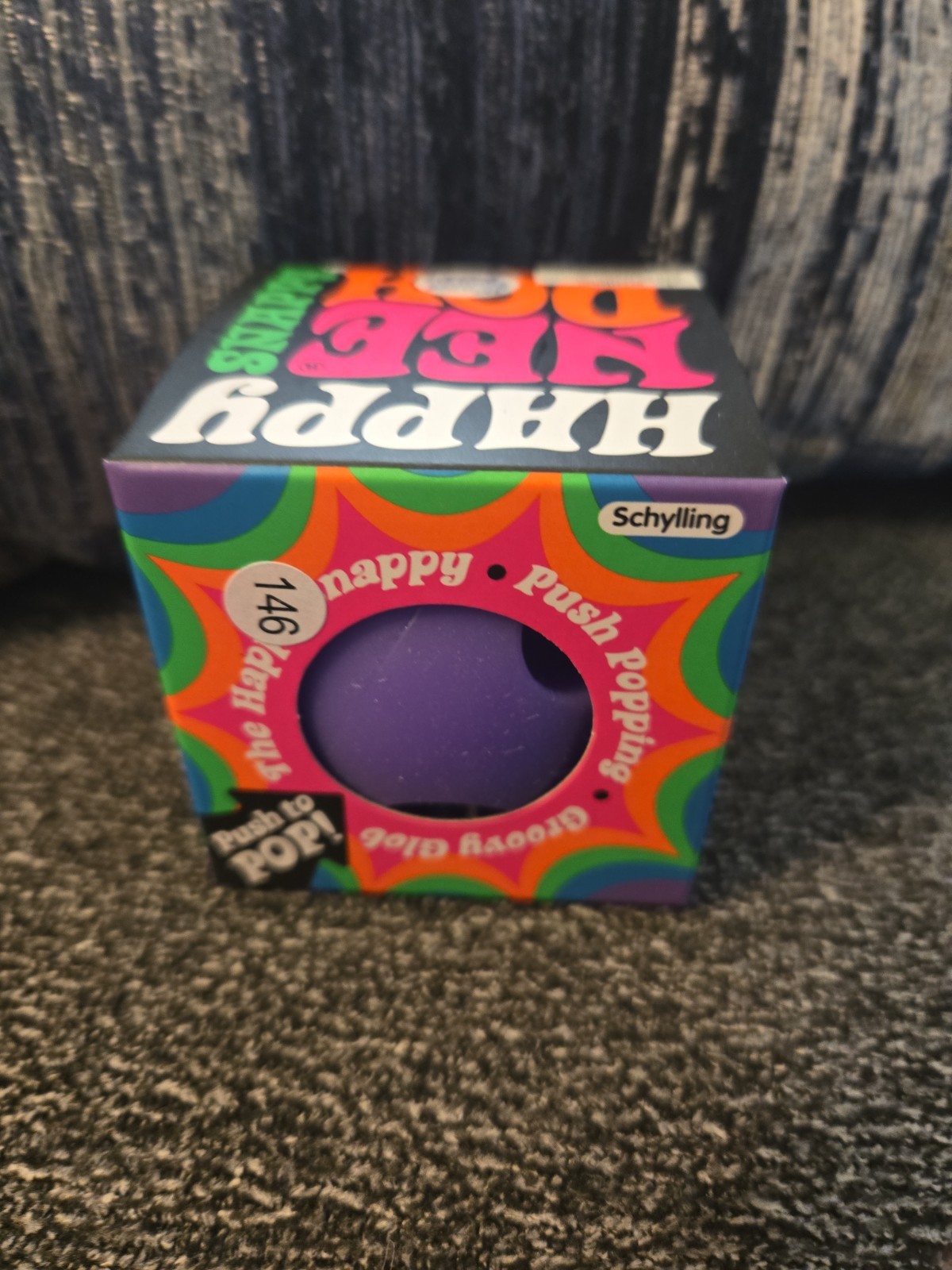 RARE PURPLE Happy Snappy Push Popping Groovy Glob Air Filled NEEDOH Push POP