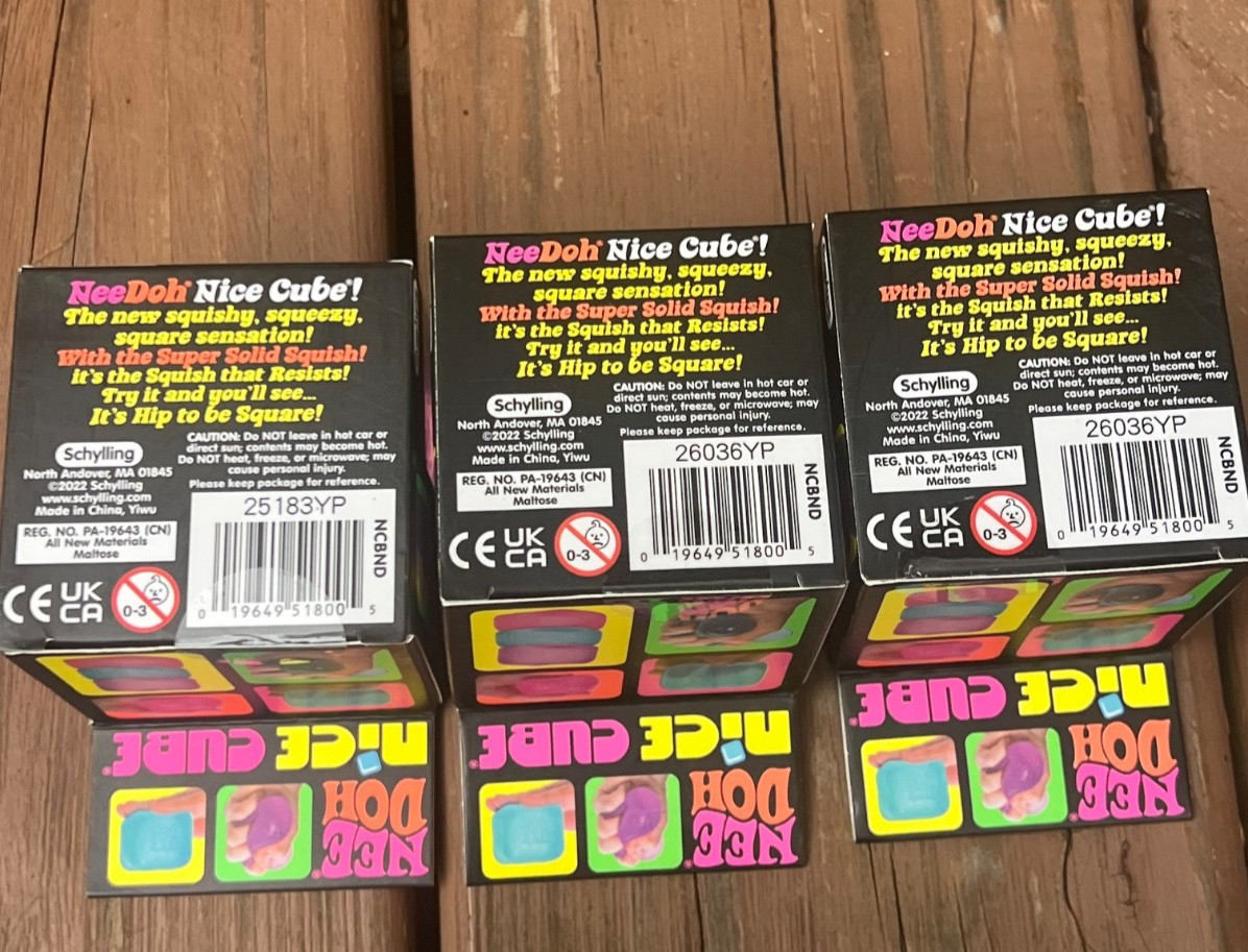 BRAND NEW-Random Needoh Lot Of 13-Nice Cubes/Sploot Splats/Funky Pups/Fuzz Balls