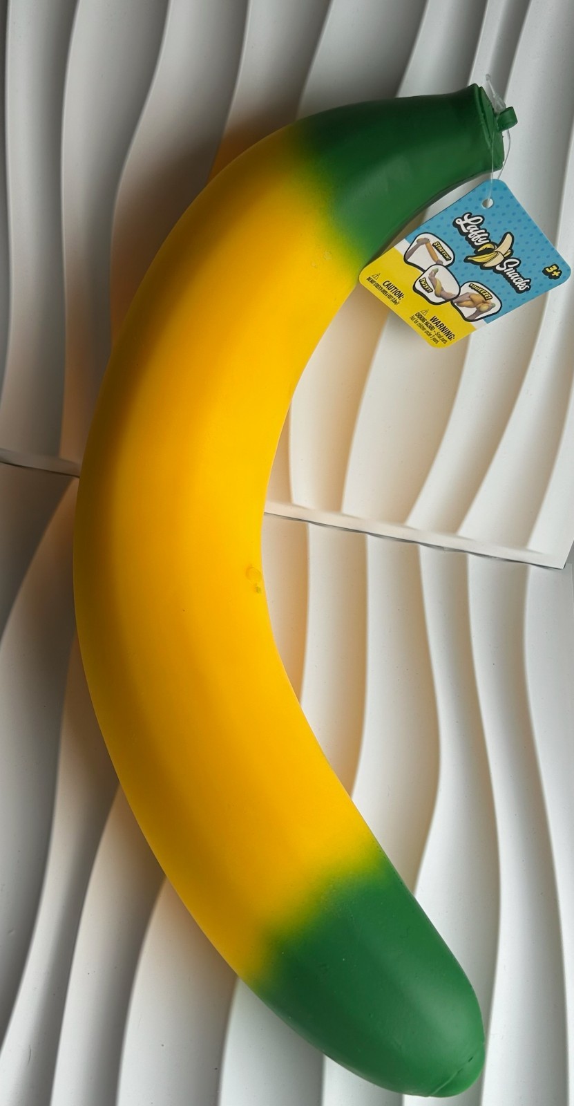 Laffy Snacks Jumbo Squeezy Banana Viral Squishy Novelty Sensory Fidget Toy New