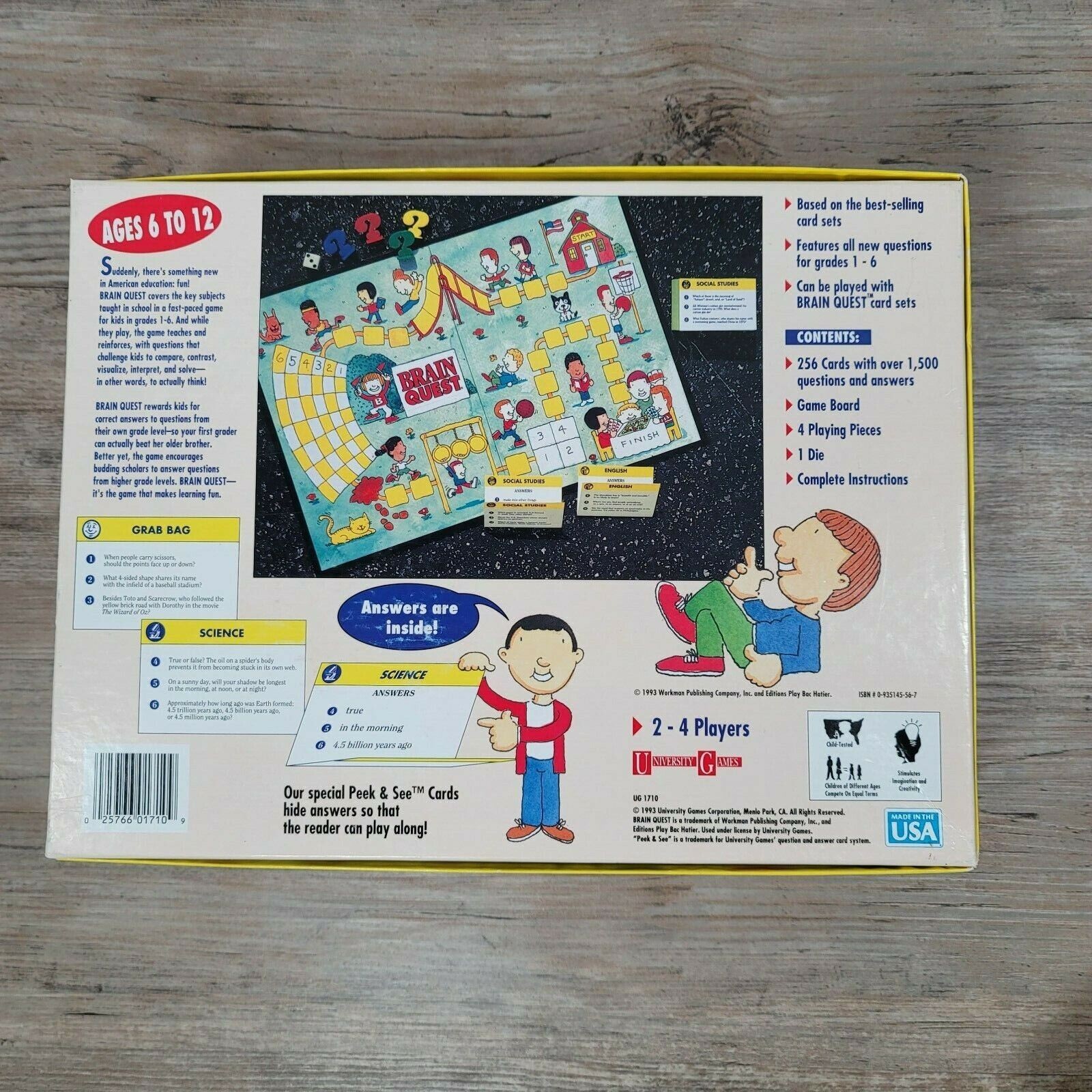 Brain Quest 90’s Game Grade 1-6 + Ask Me Trivia Math Science Social Studies Read