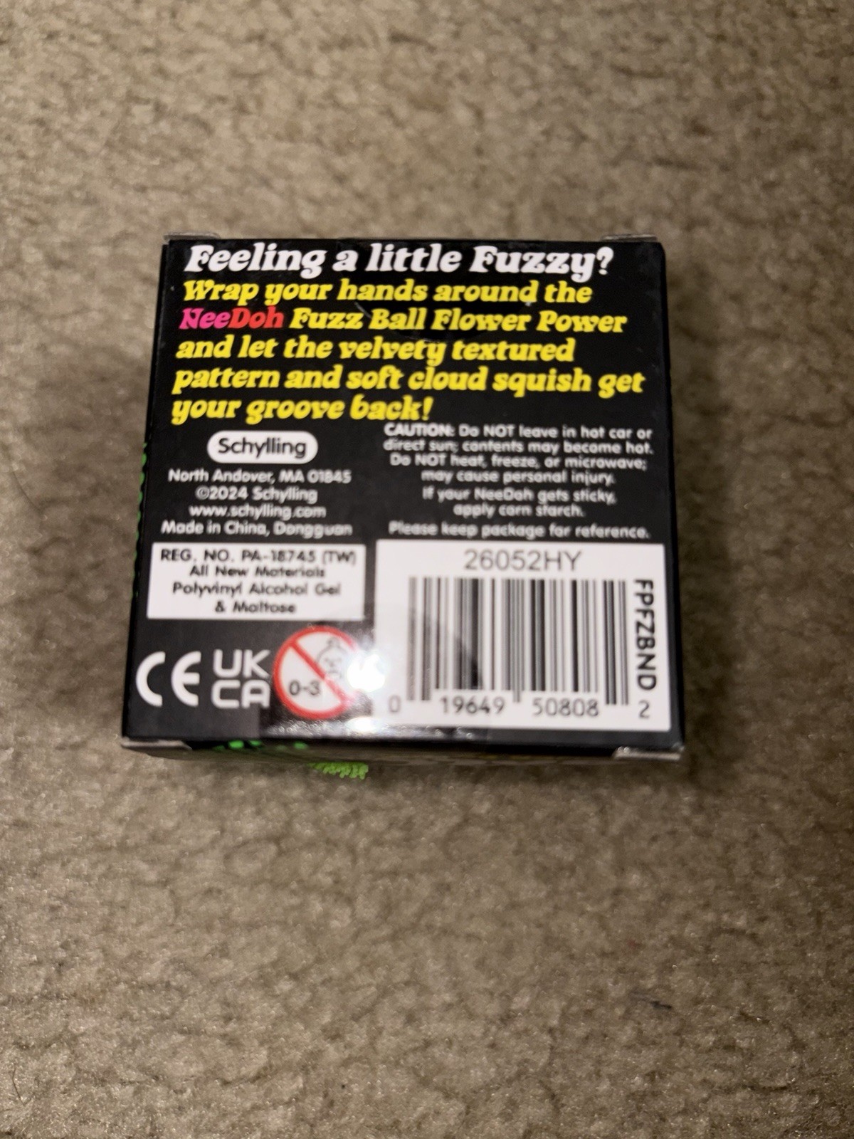 Schylling Nee Doh Flower Power Fuzz Ball Green Authentic & Unopened
