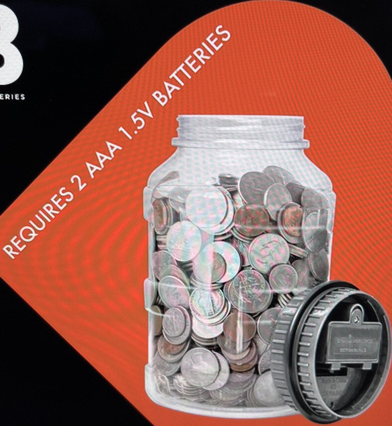 Black Series Brand Digital Counting Money Jar NEW