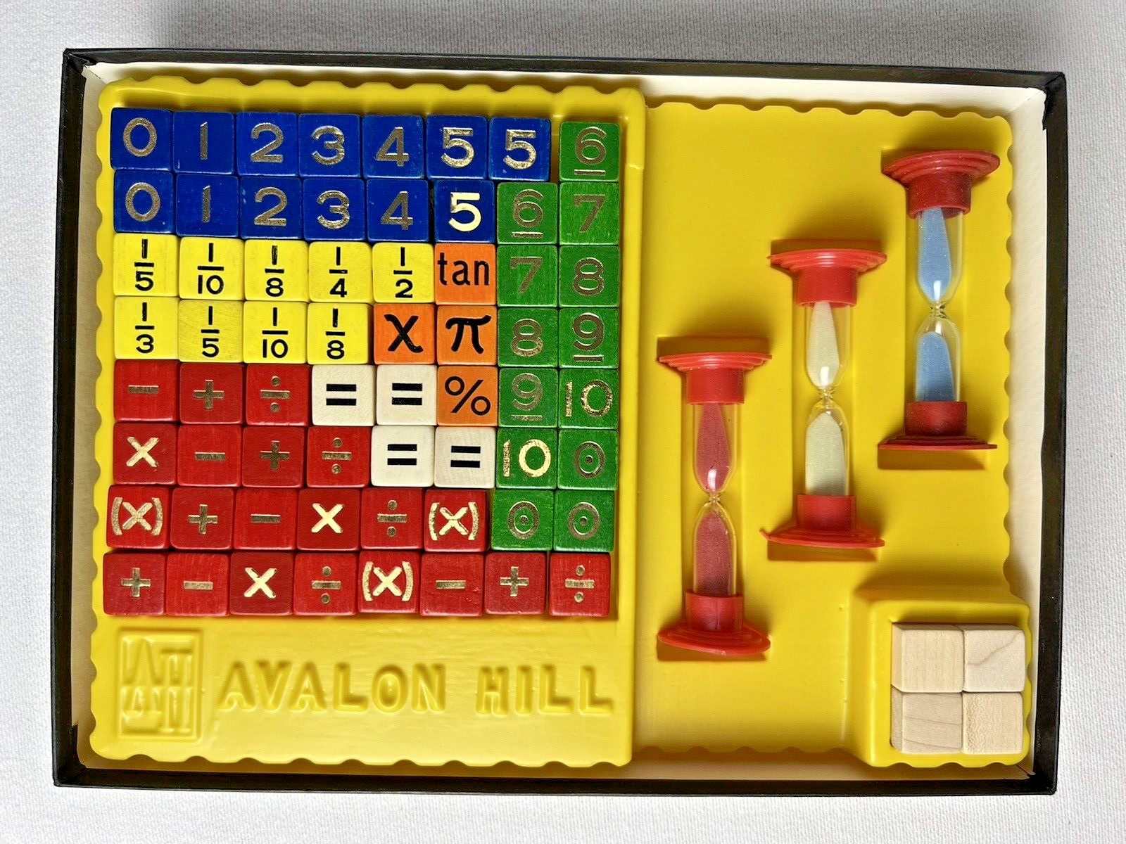 TUF: A Game of Mathematic Formulae, Avalon Hill 1967, wood components, COMPLETE
