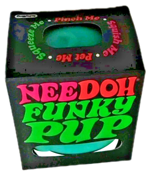 Needoh Funky Pup Squishy Stress Relief Toy Schylling Color Teal NIB