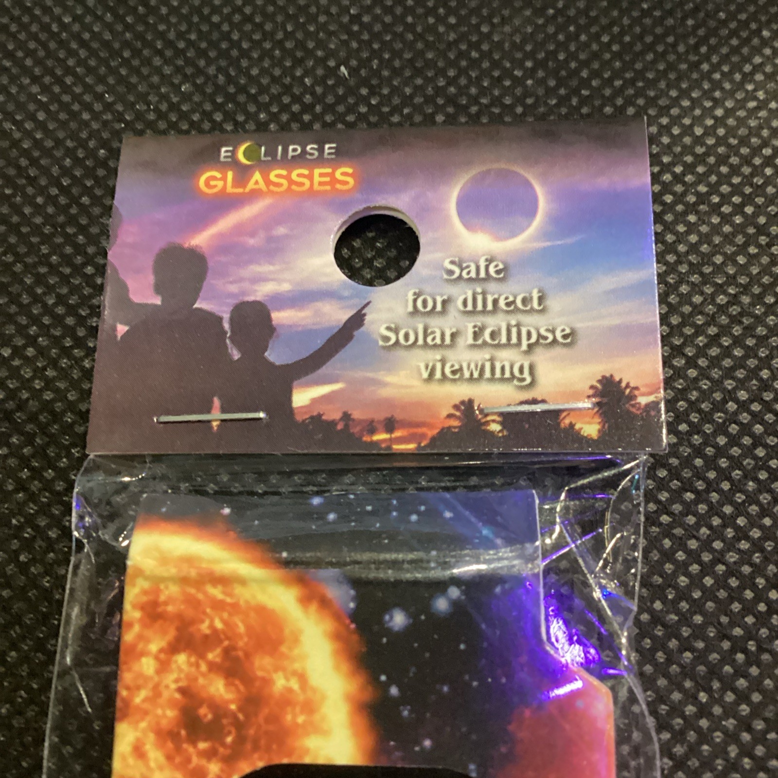 Set Of 5 Solar Eclipse Glasses (SAFE FOR DIRECT VIEWING, BLOCKS 100% RADIATION)