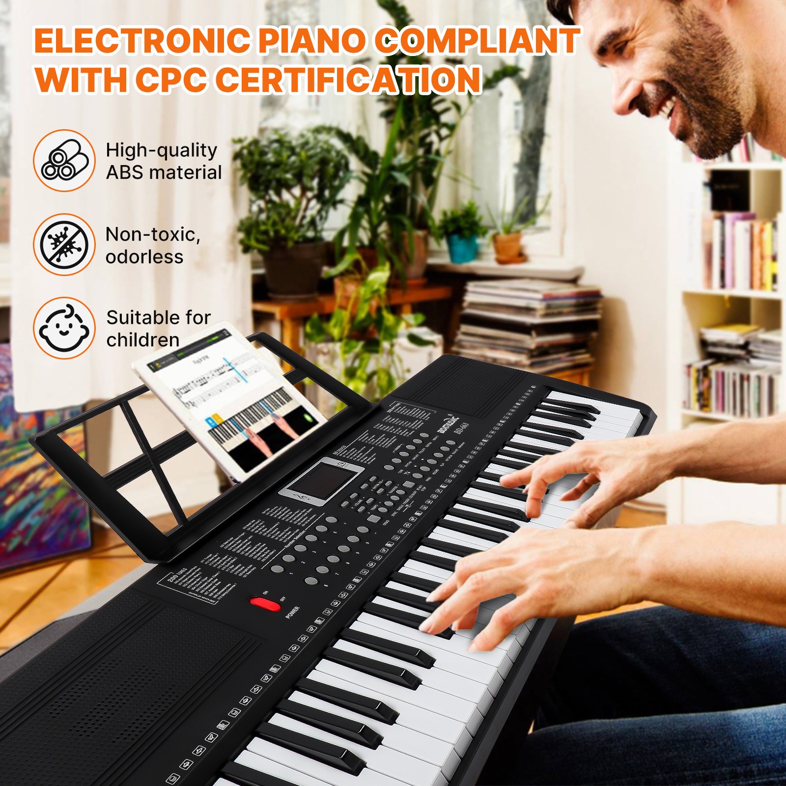 88 Key Electric Digital Piano Keyboard Weighted Key w/Pedal,Power Supply and Bag