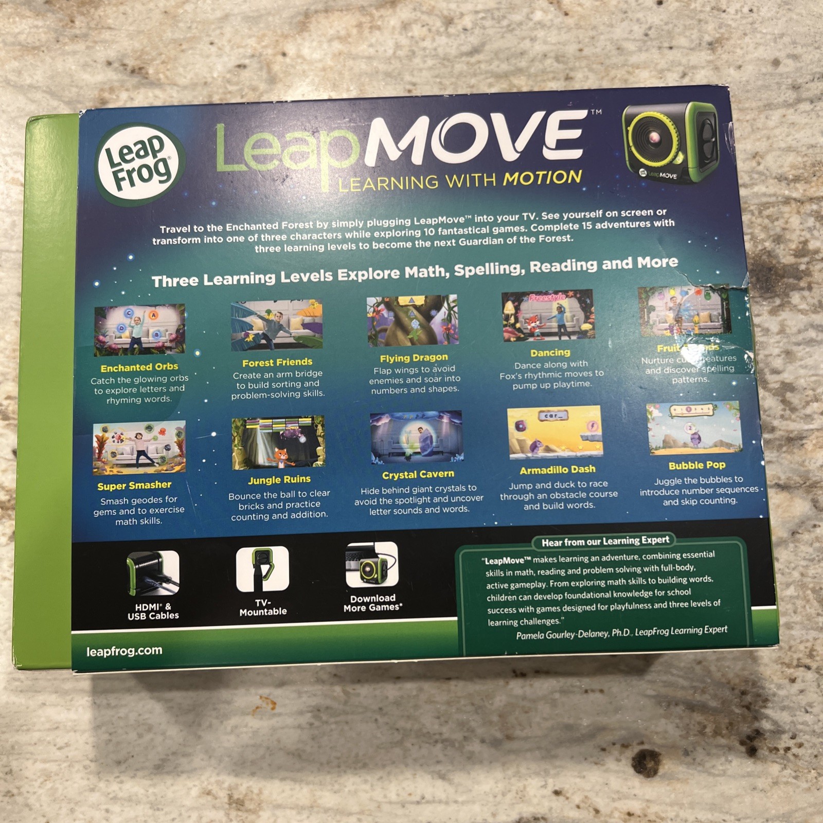 Leap Frog Leap Move Learning Console Motion Plug & Play Camera Interactive Game