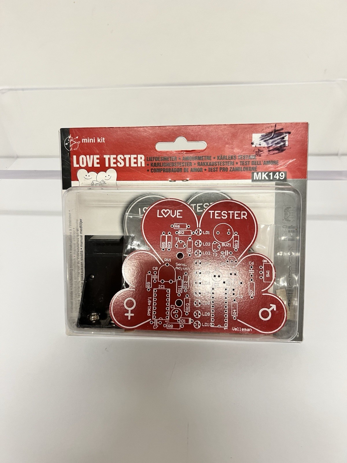 Velleman MK149 Love Tester DIY Electronic Kit Heart PCB NEW Unassembled