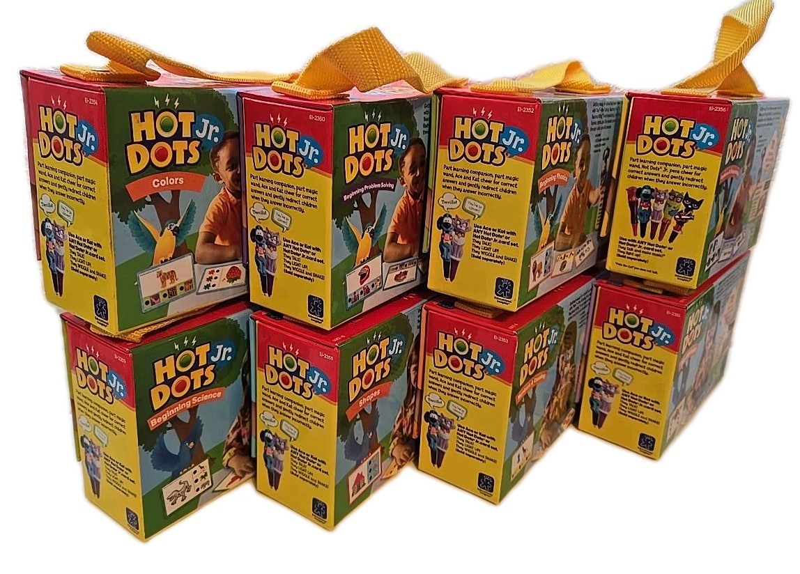 Educational Insights Hot dots Jr Lot Complete. Pre-K Math Shapes Phonics Colors