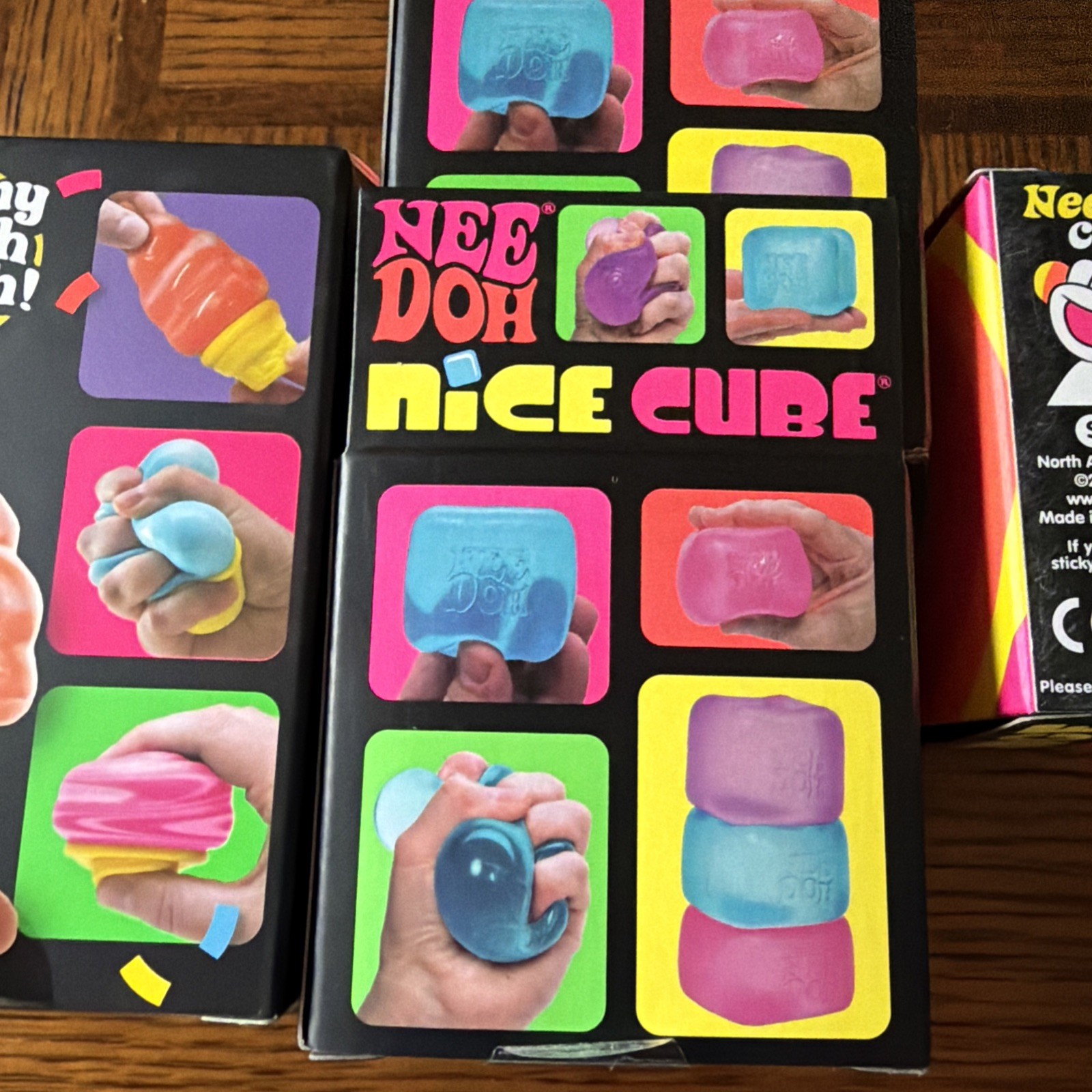 4x NEEDOH Nice Cube Pink & Blue, Blue Nice Cream Cone Plus A Blue Color Change