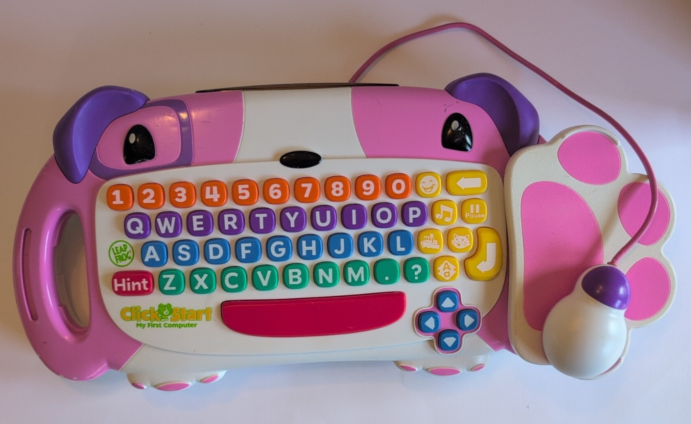 LeapFrog Clickstart My First Computer W/ Controller Console 1 Game Tested Works