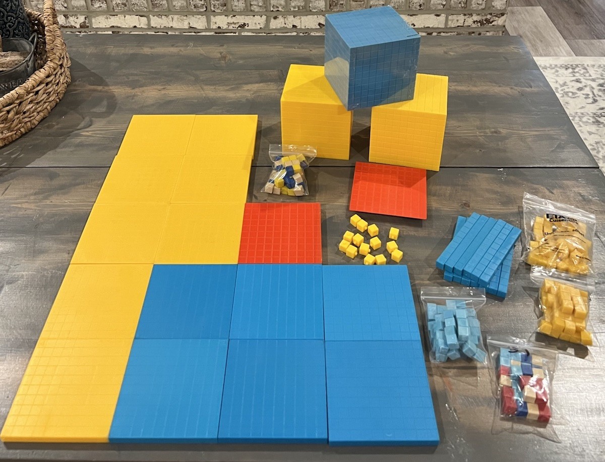 ETA Cuisenaire Math Manipulatives Color Unit Cubes Flats Rods Unit Approx 277 Pc