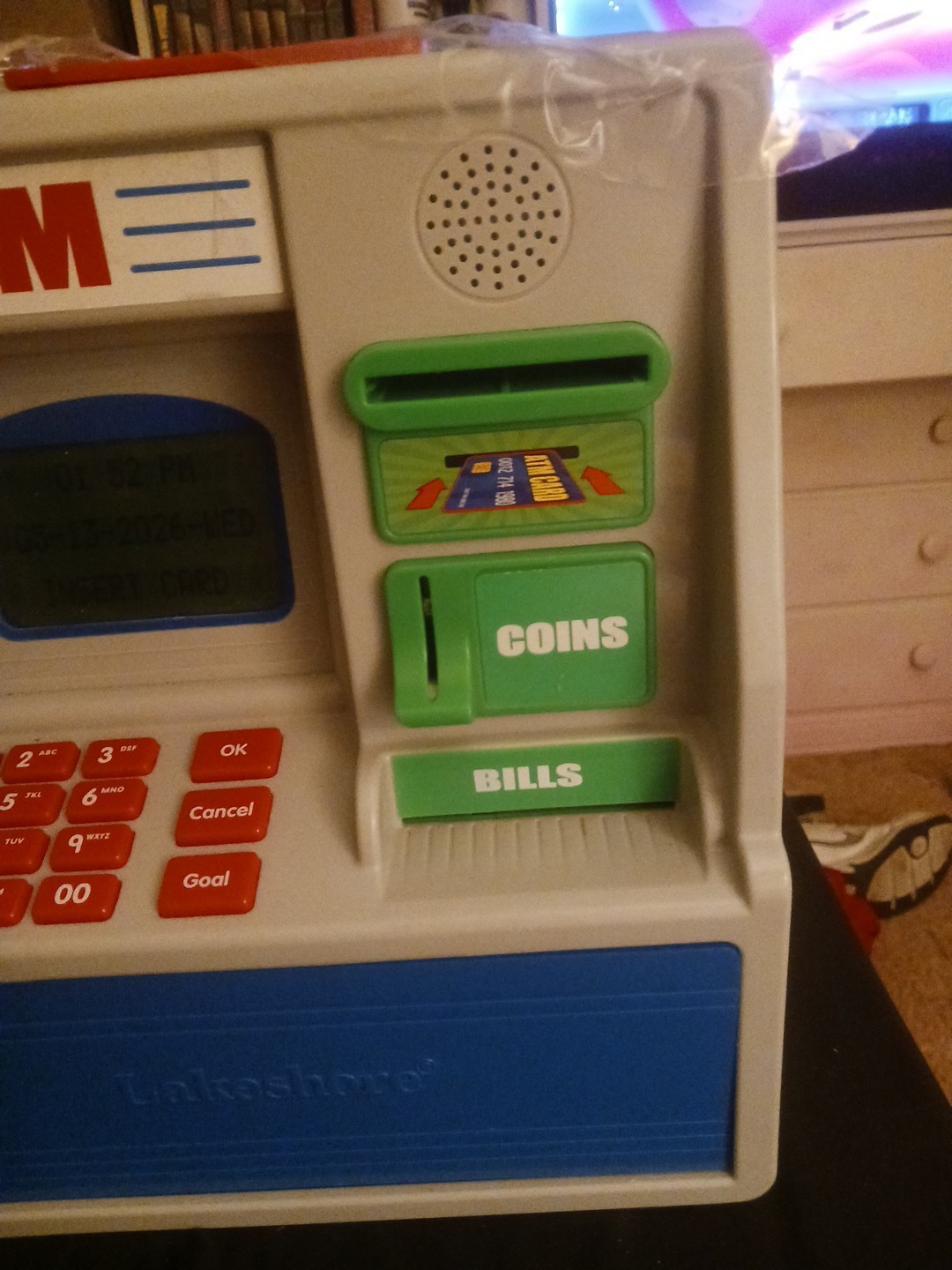 Lakeshore Learning Real Working ATM BANK Piggy Bank Toy Tested Working Wow Look
