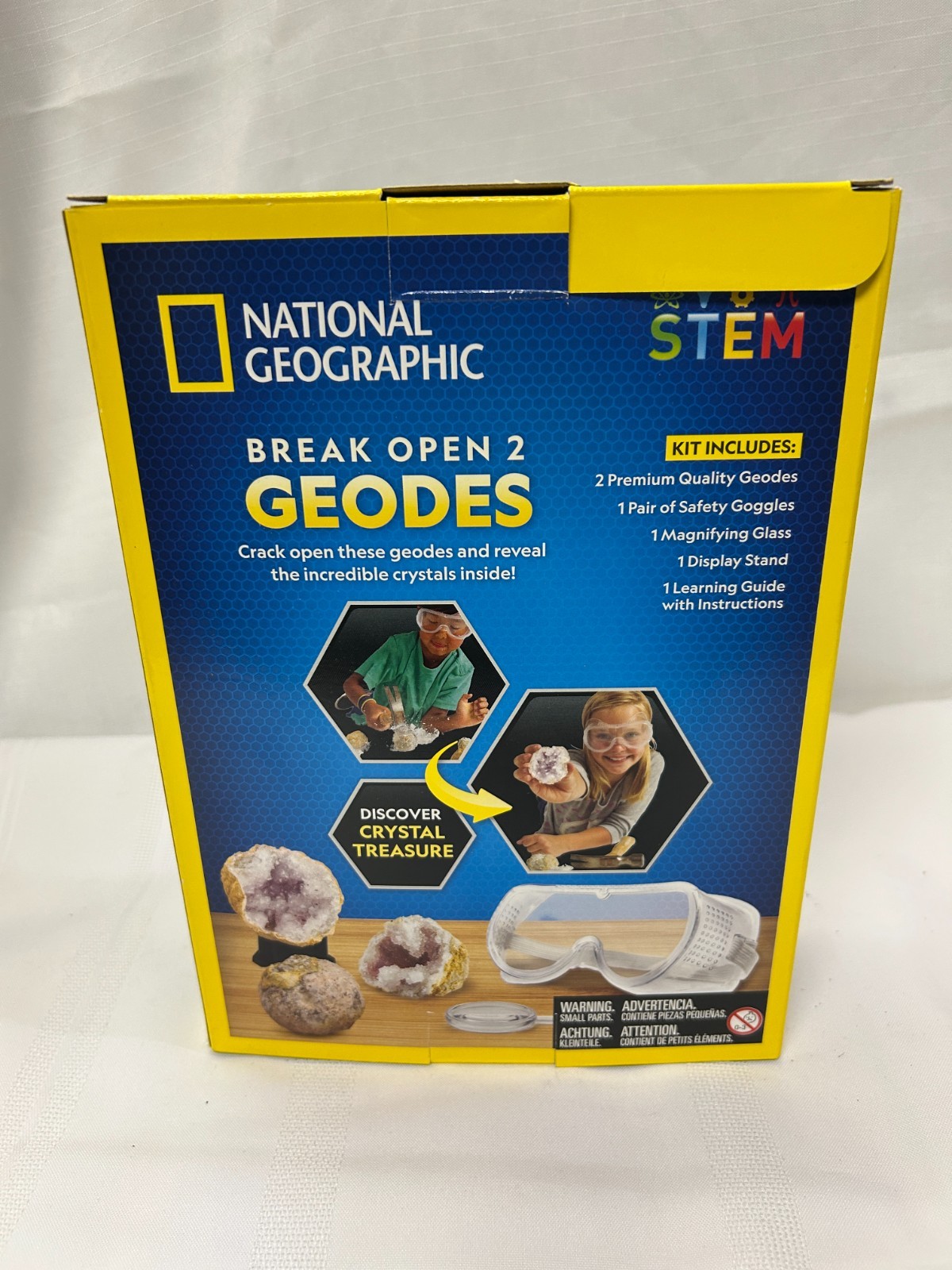 National Geographic Break Open 2 Geodes Stem Kit With Safety Goggles