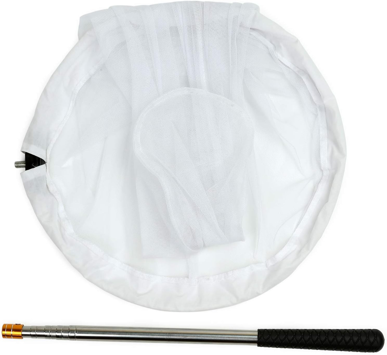 RESTCLOUD Insect and Butterfly Net with 12″ Ring, 24″ Net Depth, Handle Extends