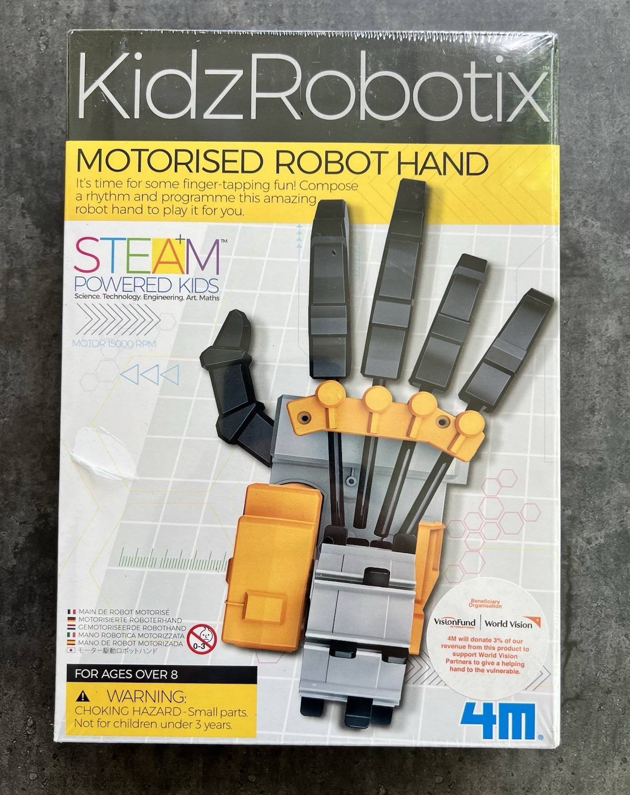 4M KidzRobotix Motorized Robot Hand STEM DIY Kit New In Box 8+