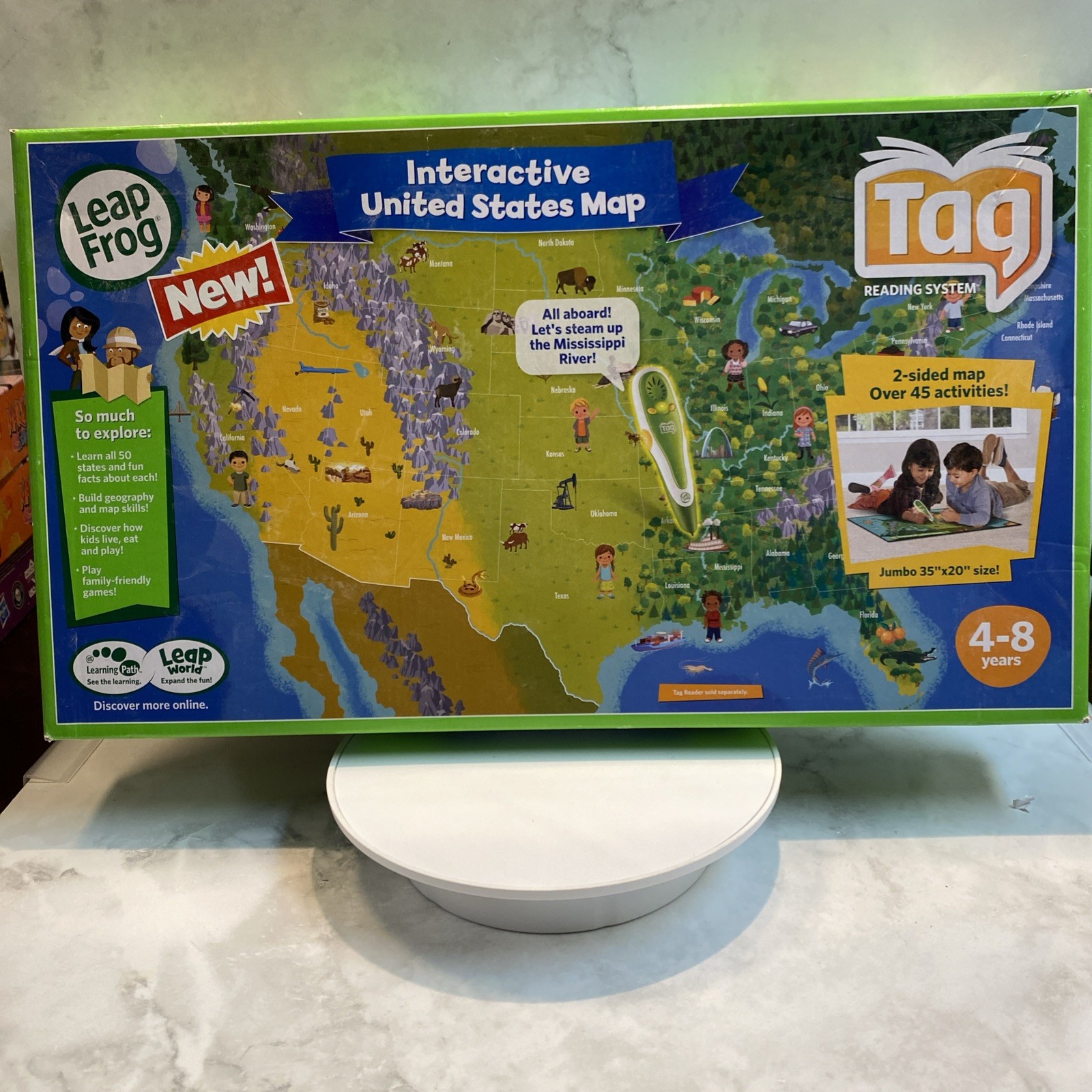 NEW Tag Reading System LEAP FROG Interactive United States Map *Factory Sealed*