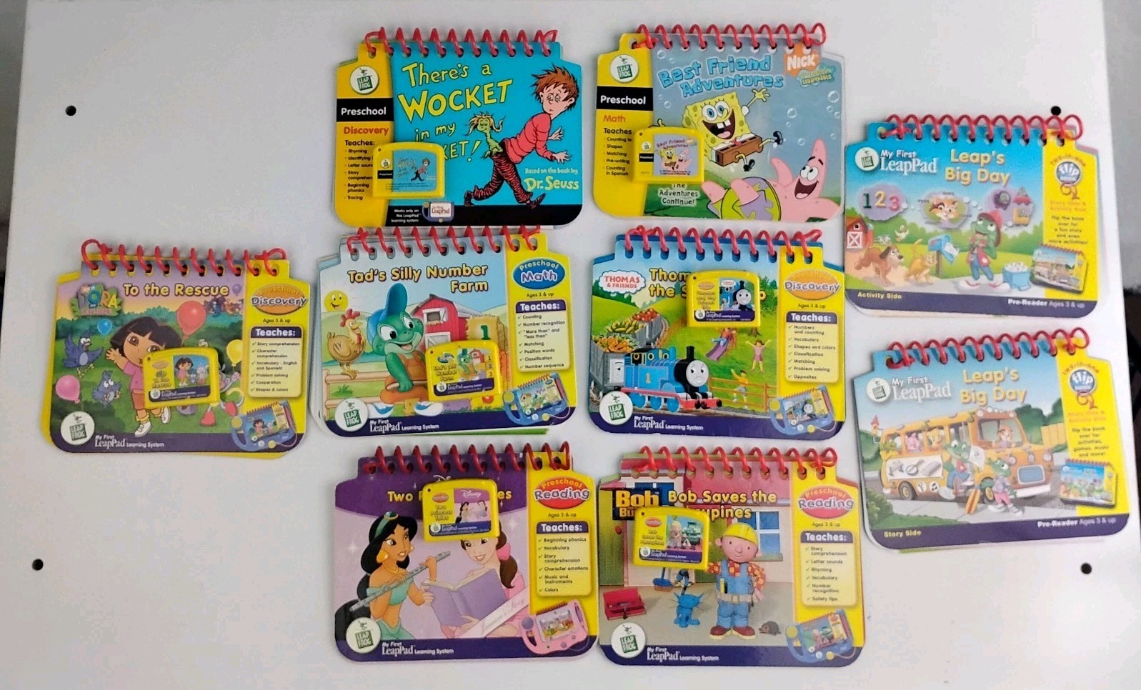 LeapFrog My First LeapPad Learning System Books Cartridges For PARTS REPAIR READ