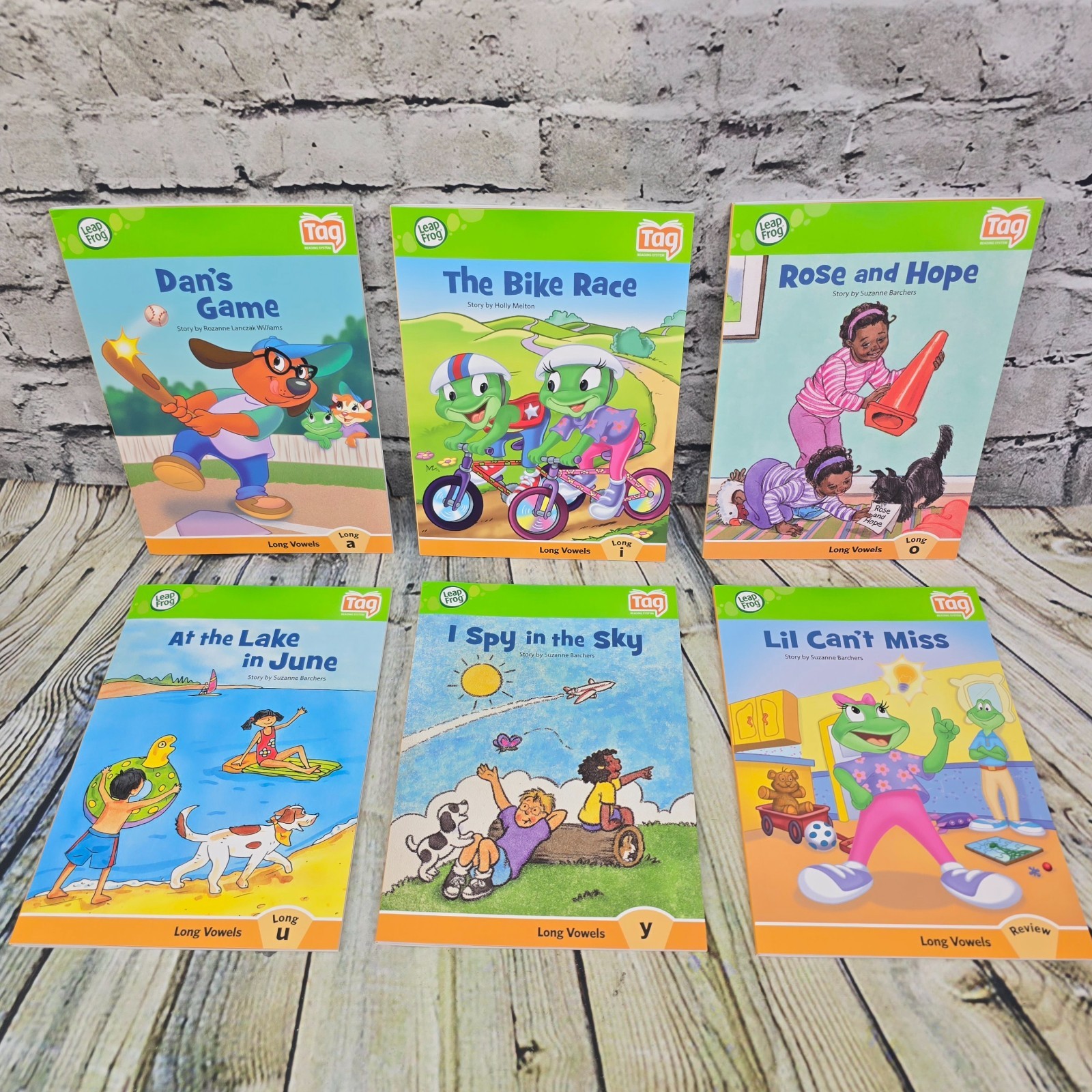 Lot Of 6 LeapFrog Tag Long Vowels Books Early Reader Home School Reading Phonics