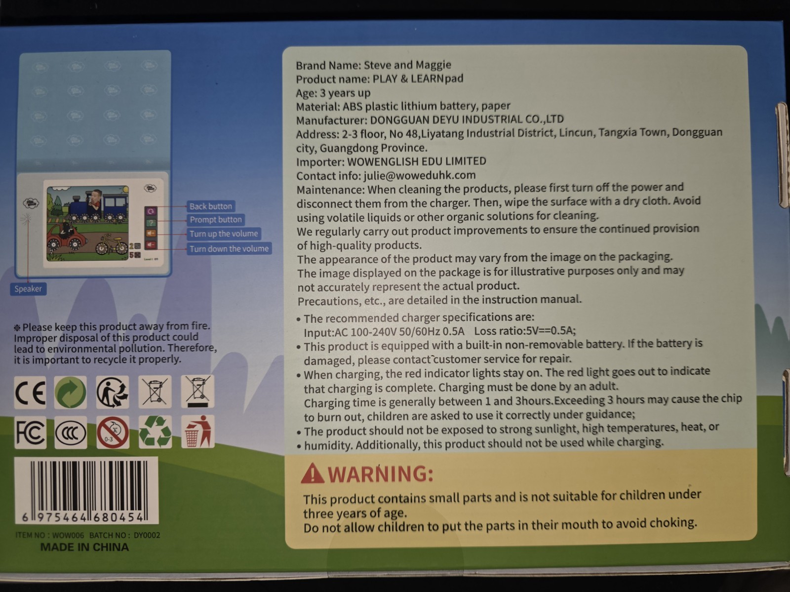🌟Wow! English Play & Learn Pad STEVE and MAGGIE interactive learning play pad