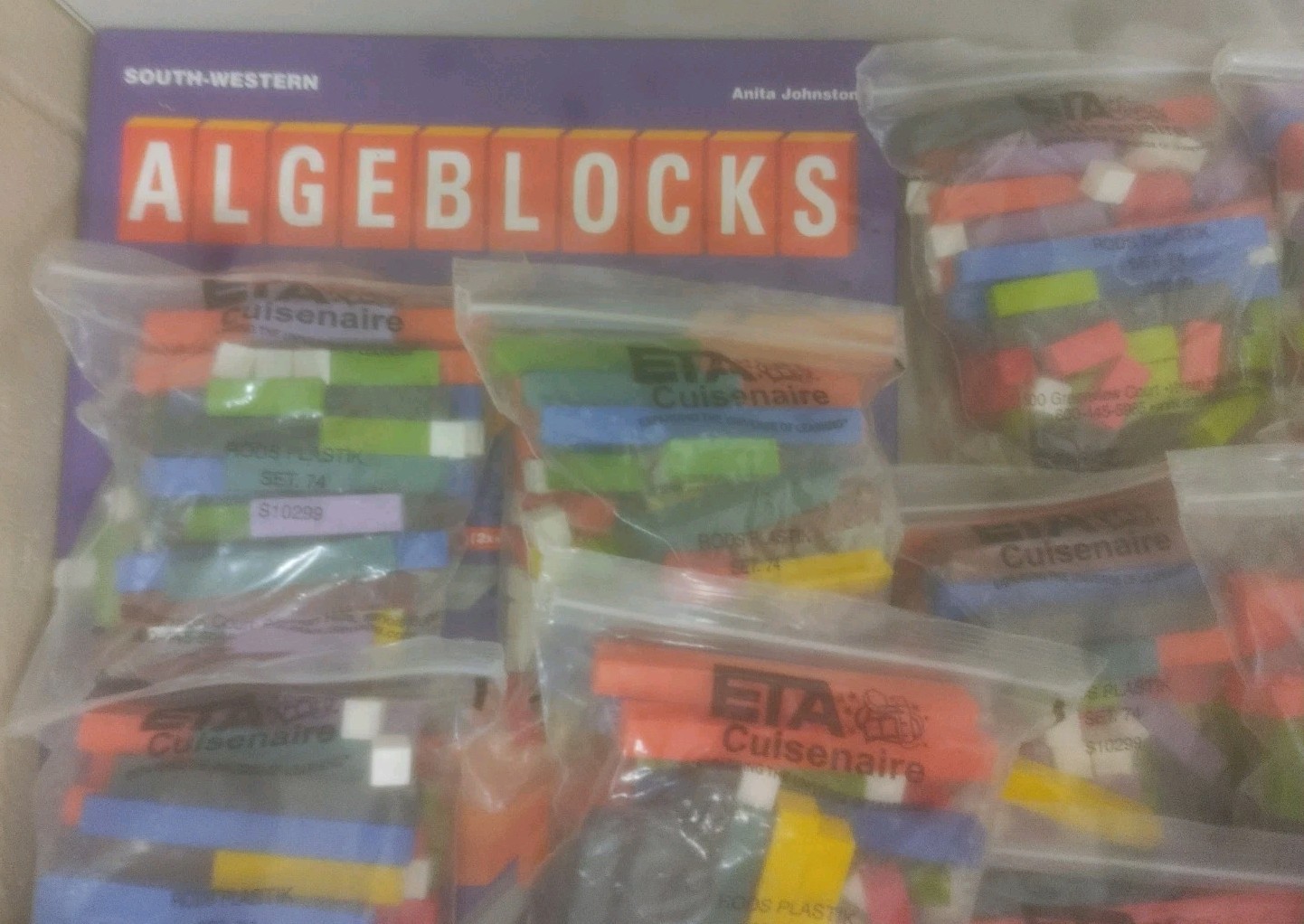 Algeblocks Starter Set by ETA Cuisenaire Staff (2001, Kit) & Fraction GeoSolids